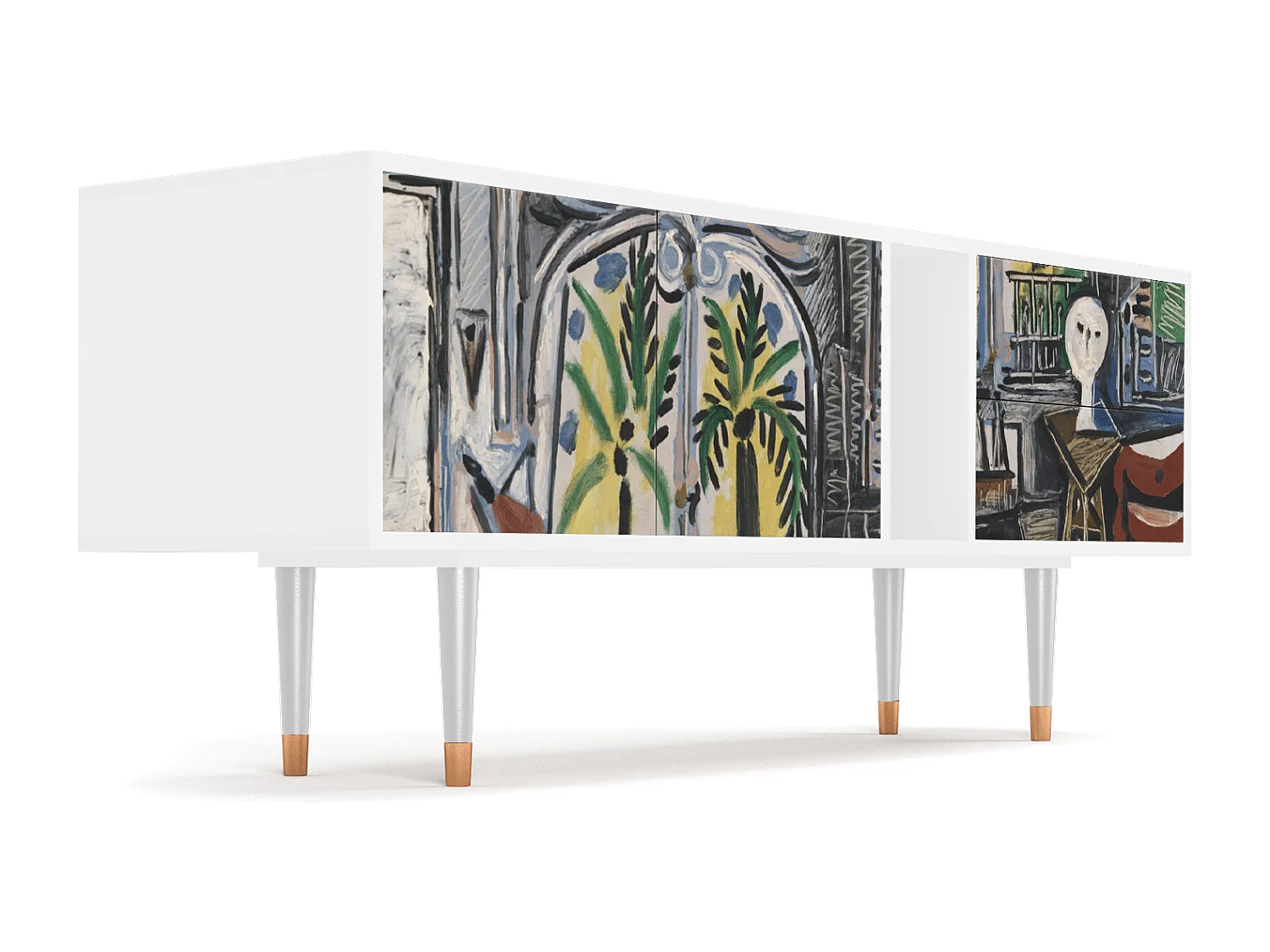 Szafka RTV - 170х69х48 cm - T1 - The Studio , Biały