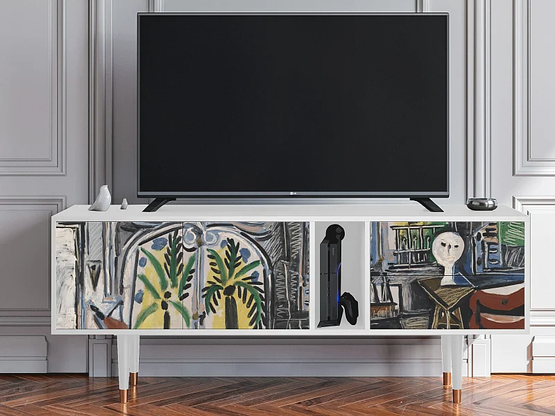 Szafka RTV - 170х69х48 cm - T1 - The Studio , Biały