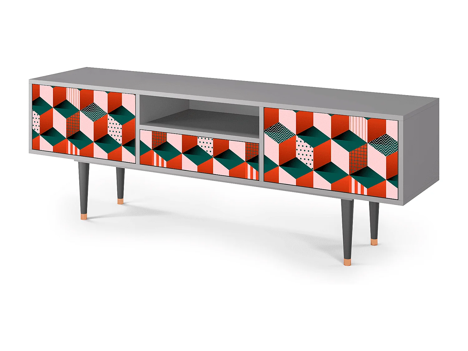 Meuble TV - 170х59х41 cm - T6 - Pepsi-Cola, Gris