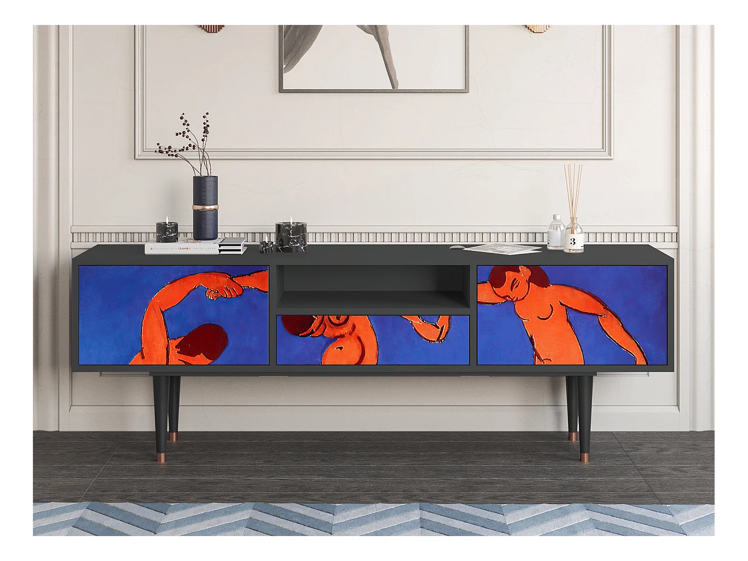 Meuble TV - 170х59х41 cm - T6 - The Dance by Matisse , Anthracite