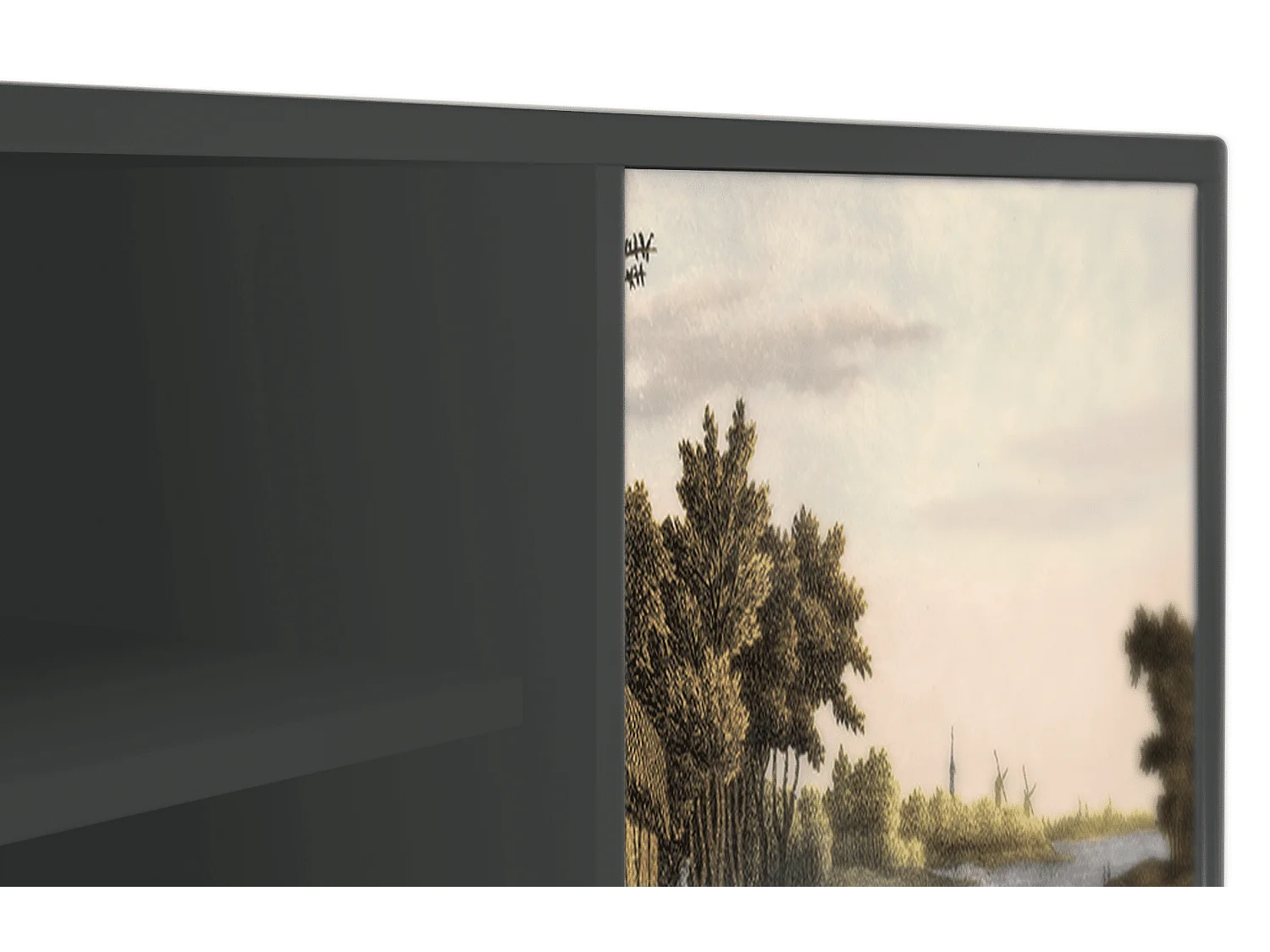 Szafka RTV - 170х69х48 cm - T2 - Mill along a River, Antracyt