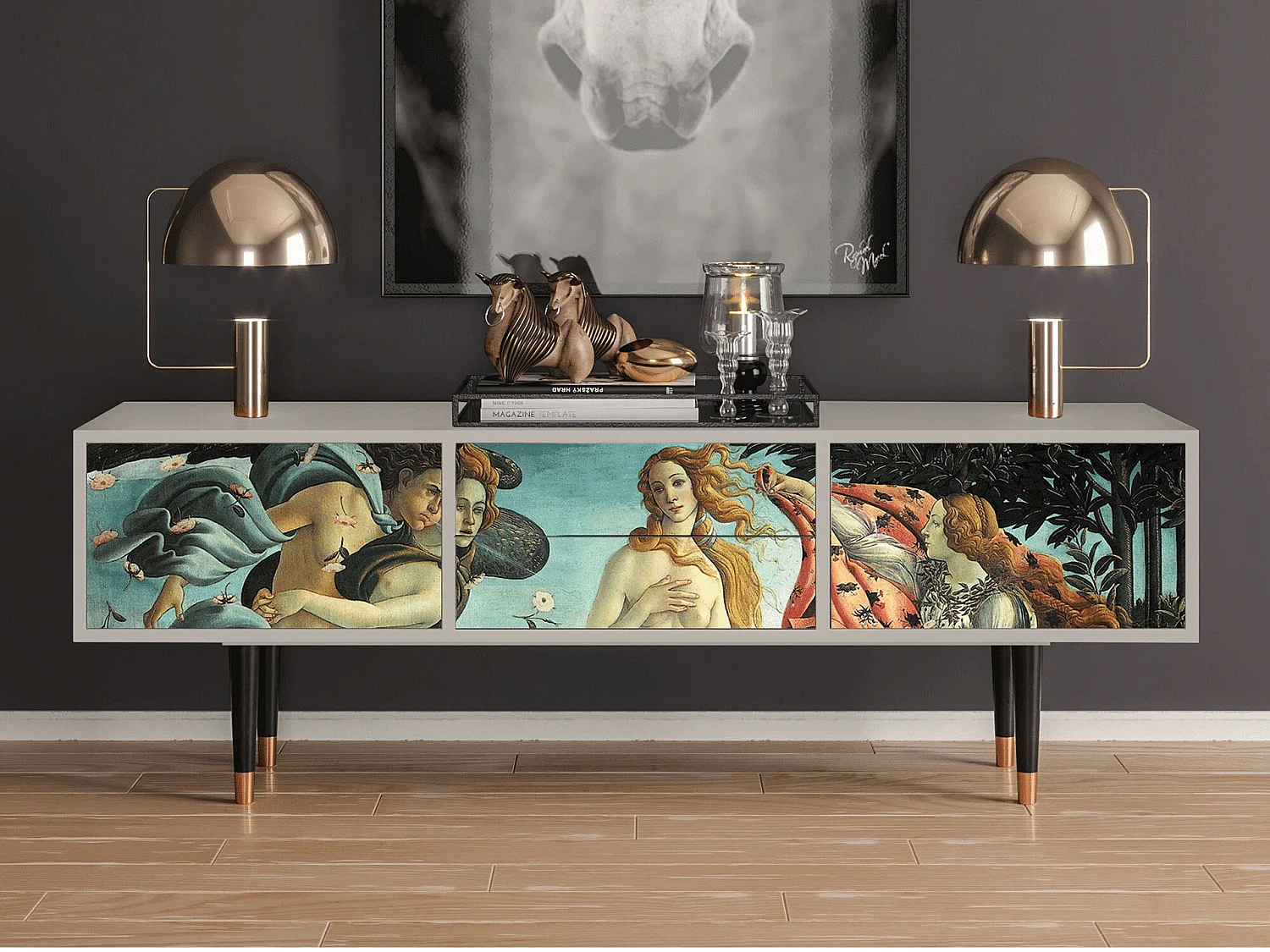 TV-Möbel - 170х59х48 cm - T4 - The Birth of Venus, Sand