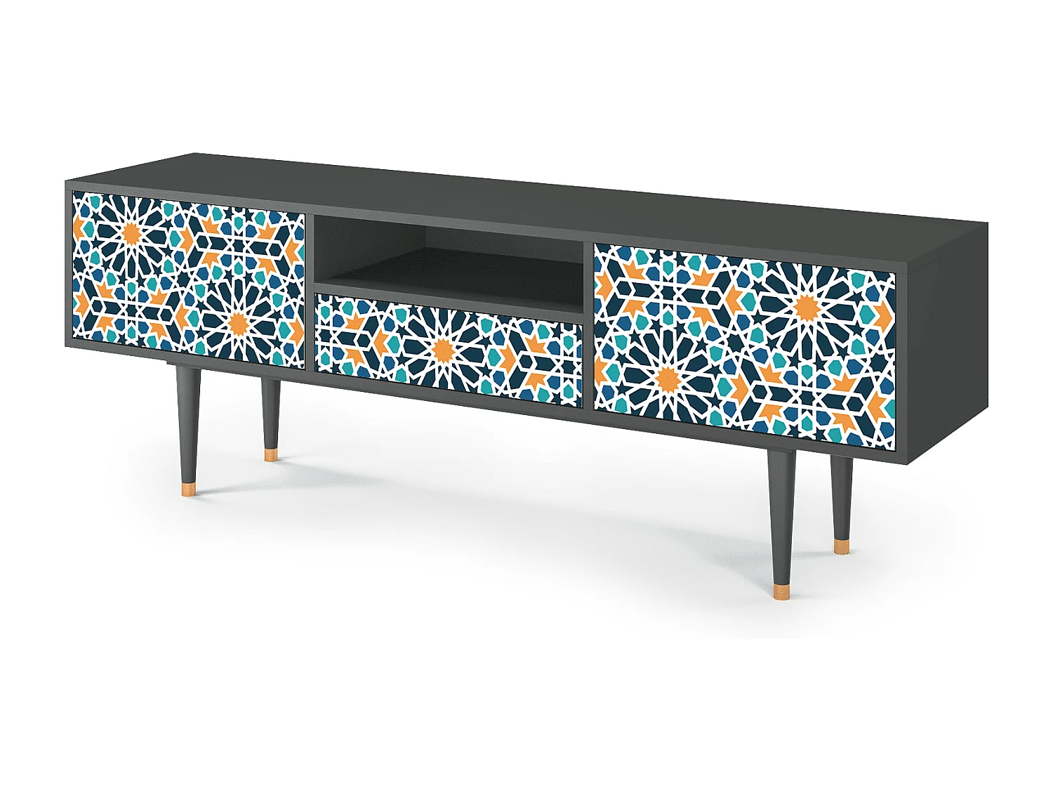 Meuble TV - 170х59х41 cm - T6 - Kaleidoscope, Anthracite