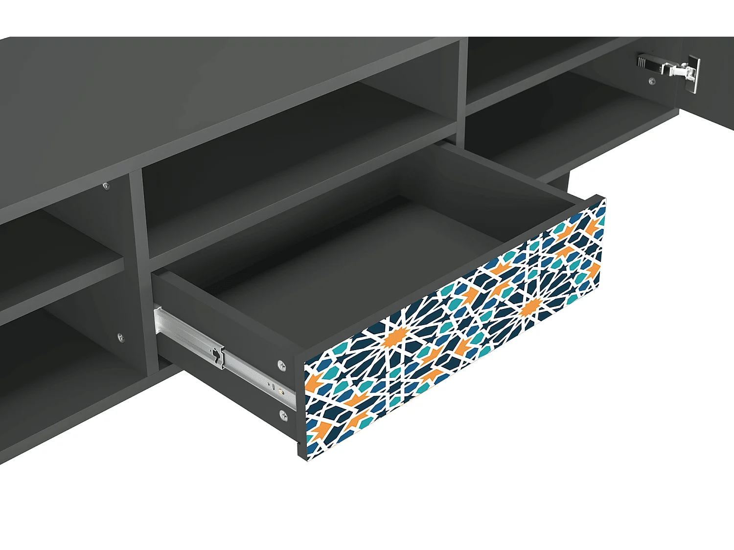 Meuble TV - 170х59х41 cm - T6 - Kaleidoscope, Anthracite