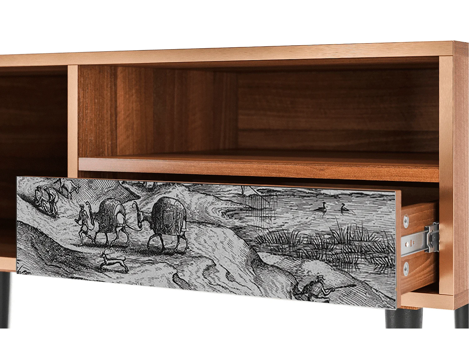 TV-Möbel - 115х59х48 cm - T3 - Rusticorum, Walnuss