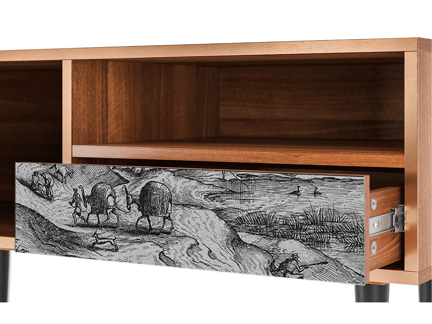 Szafka RTV - 115х59х48 cm - T3 - Rusticorum, Orzech