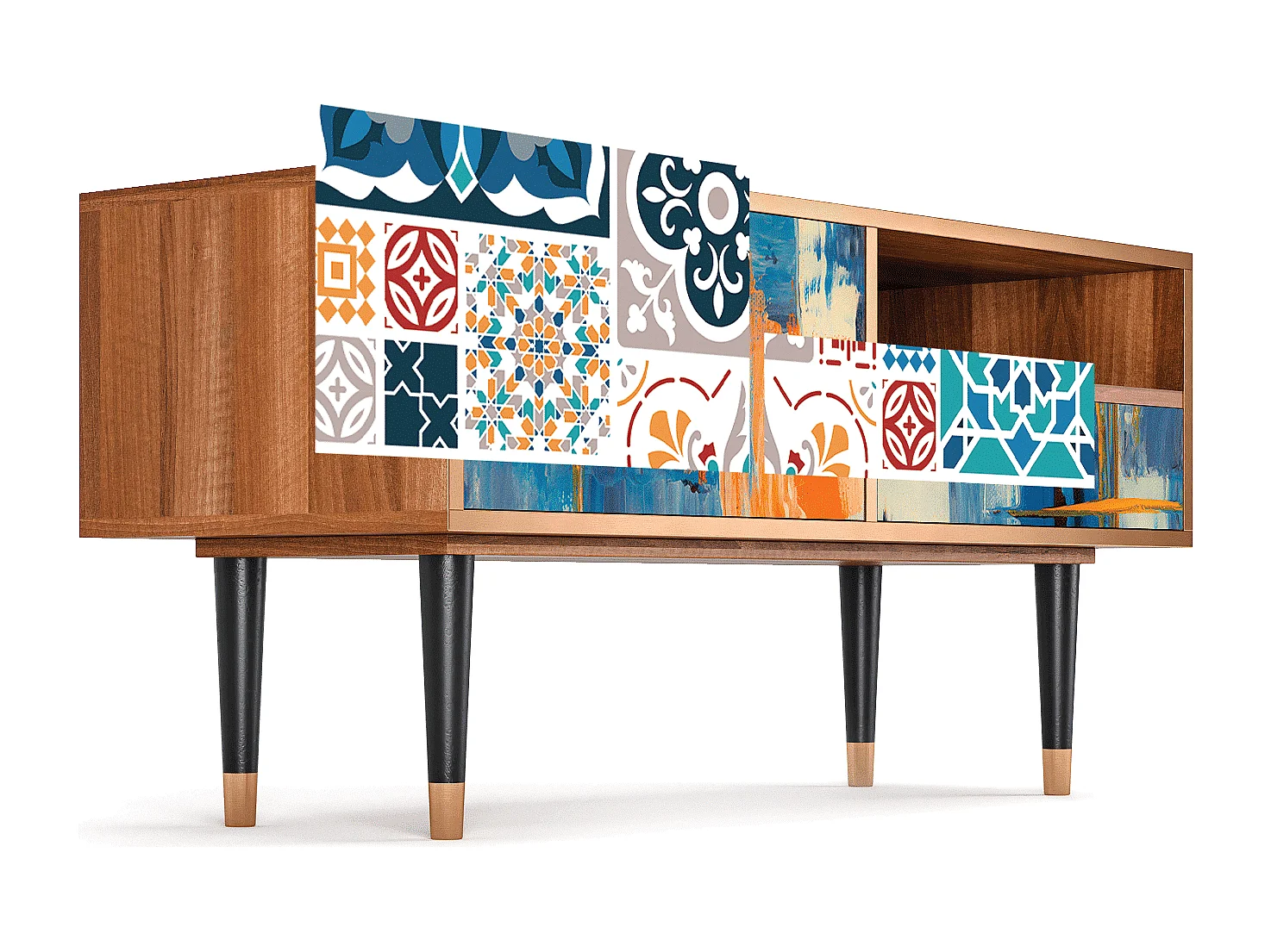 TV-Möbel - 115х59х48 cm - T3 - Moroccan Market, Walnuss