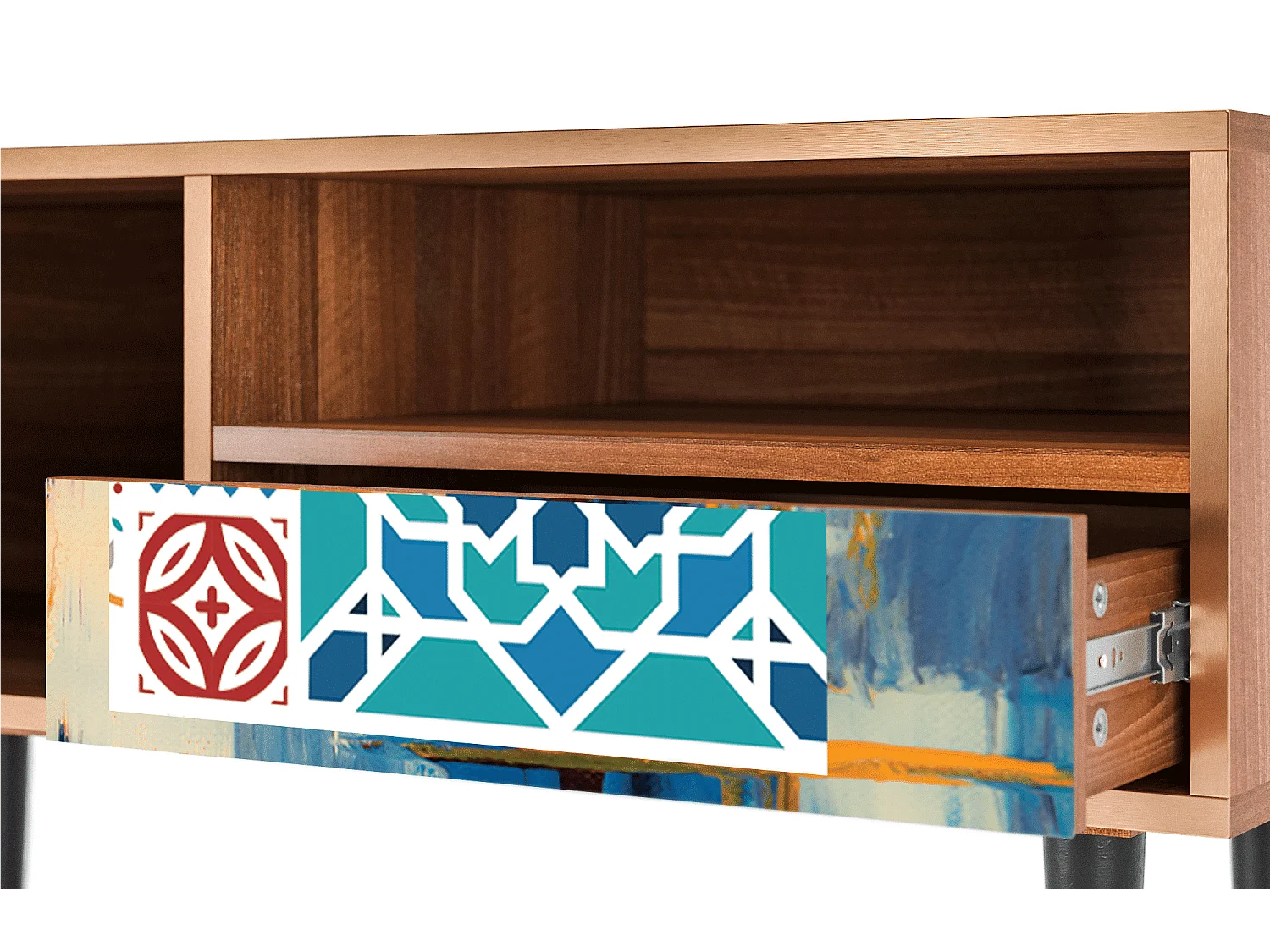 Mueble de TV - 115х59х48 cm - T3 - Moroccan Market, Nogal