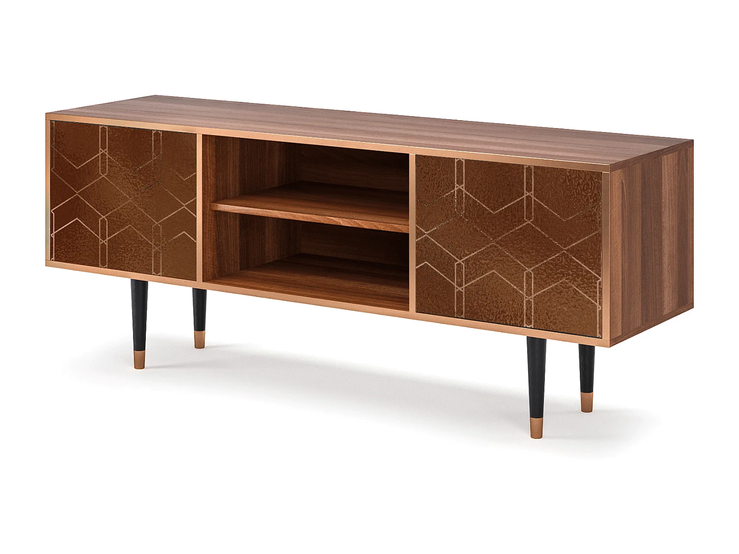 Mueble de TV - 170х69х48 cm - T2 - Chocolate Bar, Nogueira