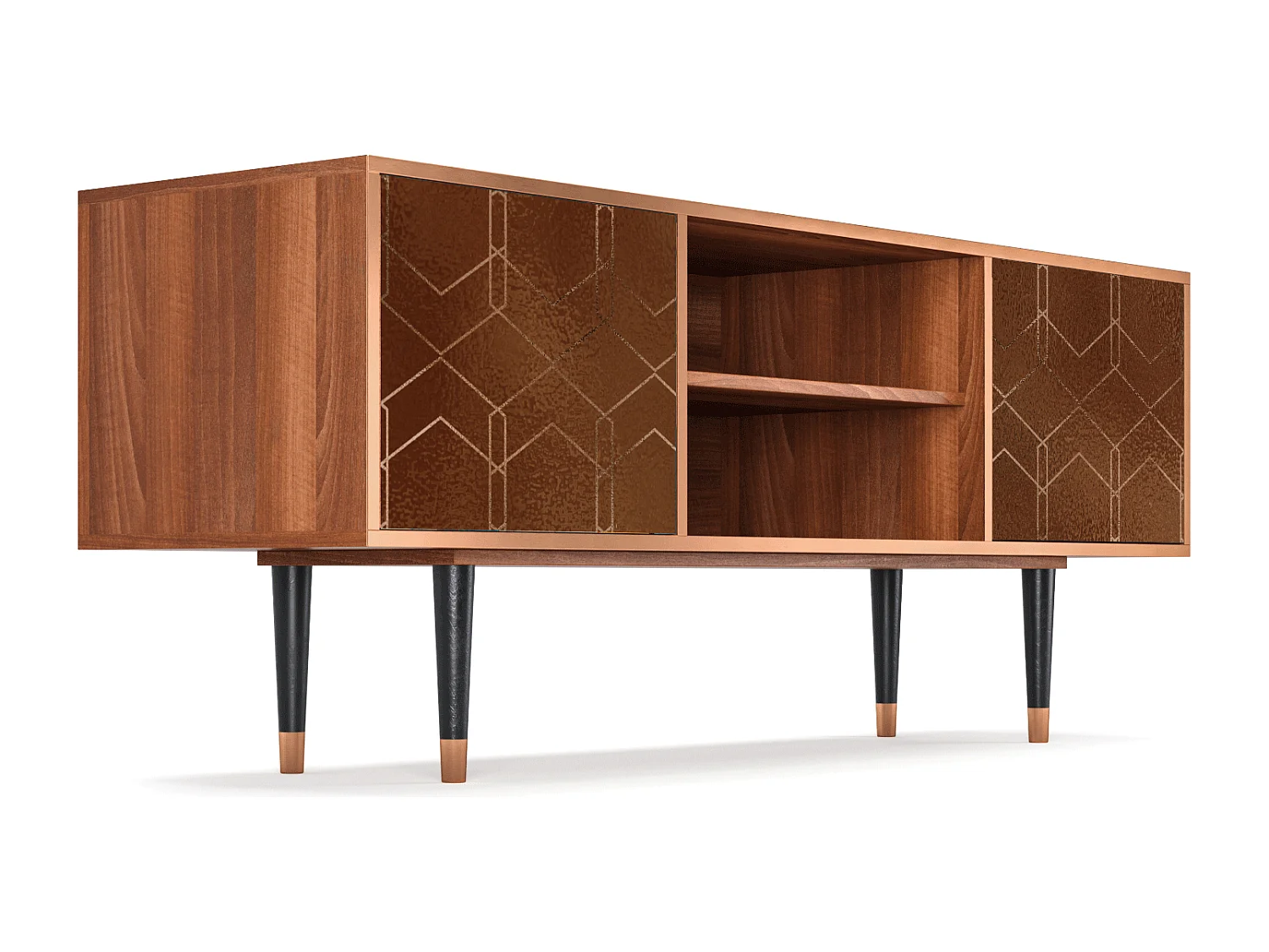 Mueble de TV - 170х69х48 cm - T2 - Chocolate Bar, Nogueira