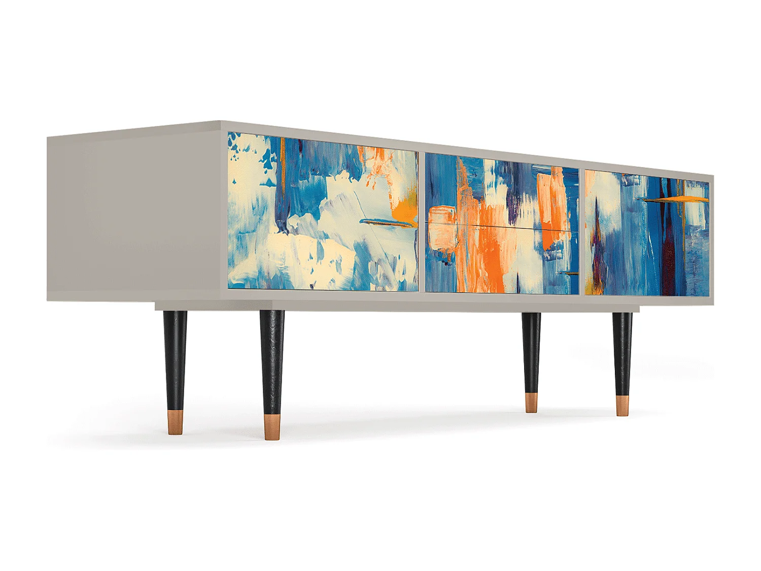 Meuble TV - 170х59х48 cm - T4 - Abstract Expressionism, Sable