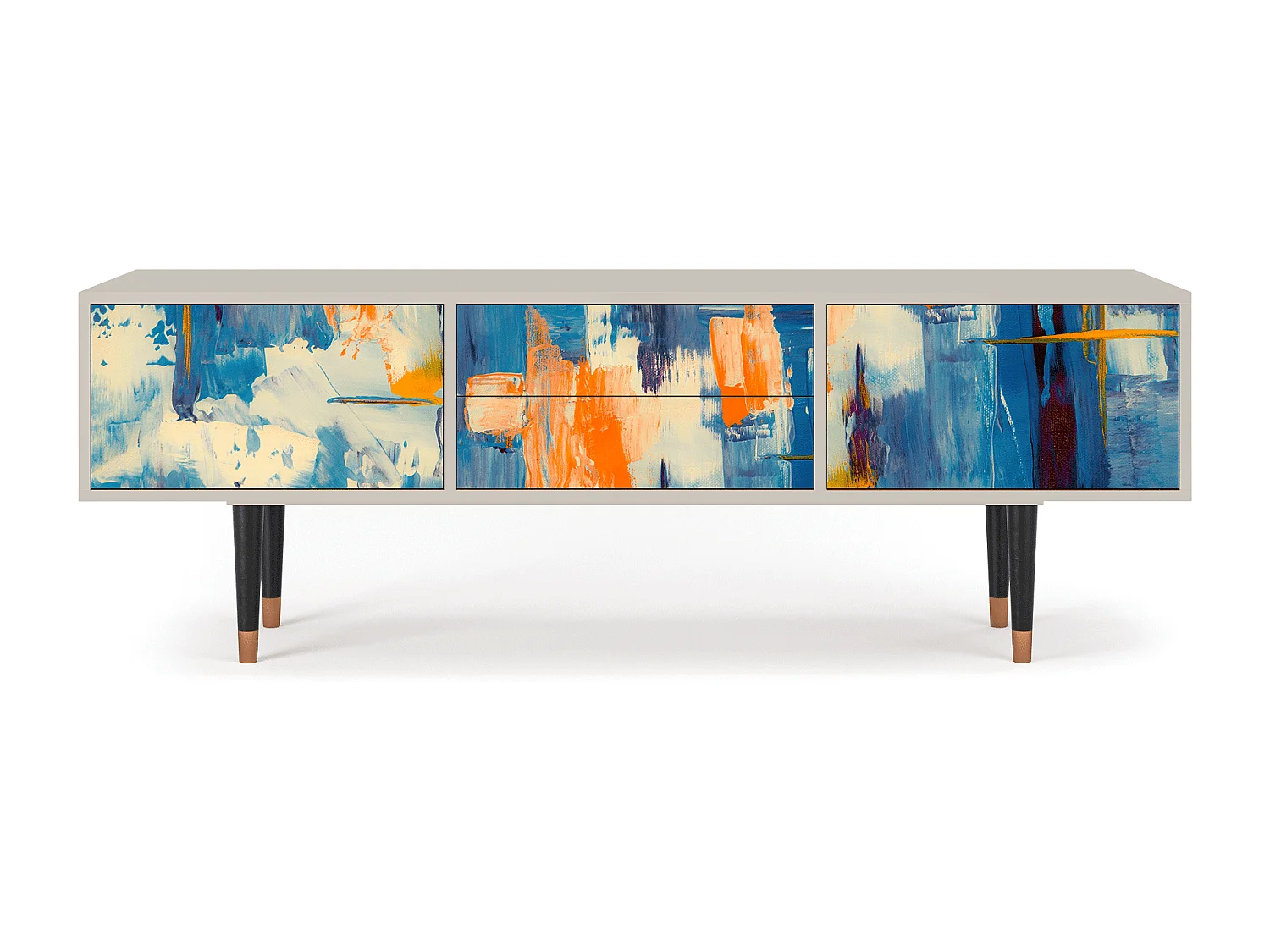 Meuble TV - 170х59х48 cm - T4 - Abstract Expressionism, Sable