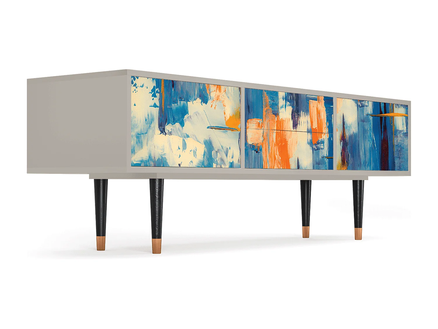 Meuble TV - 170х59х48 cm - T4 - Abstract Expressionism, Sable