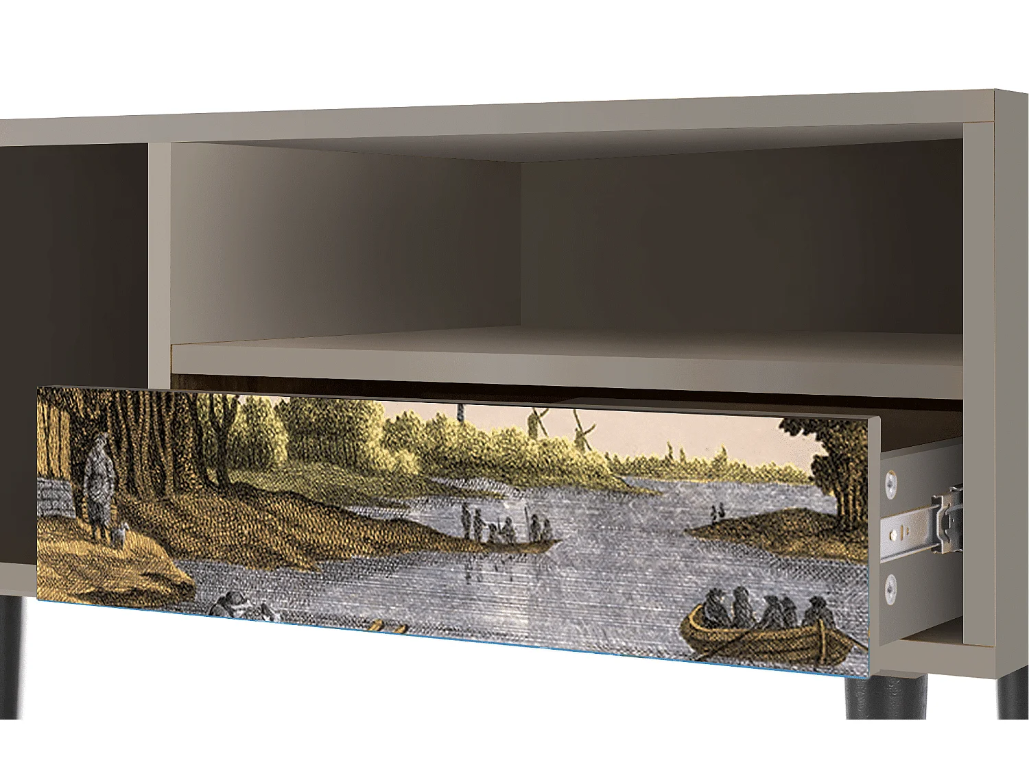 TV-Möbel - 115х59х48 cm - T3 - Mill along a River, Sand