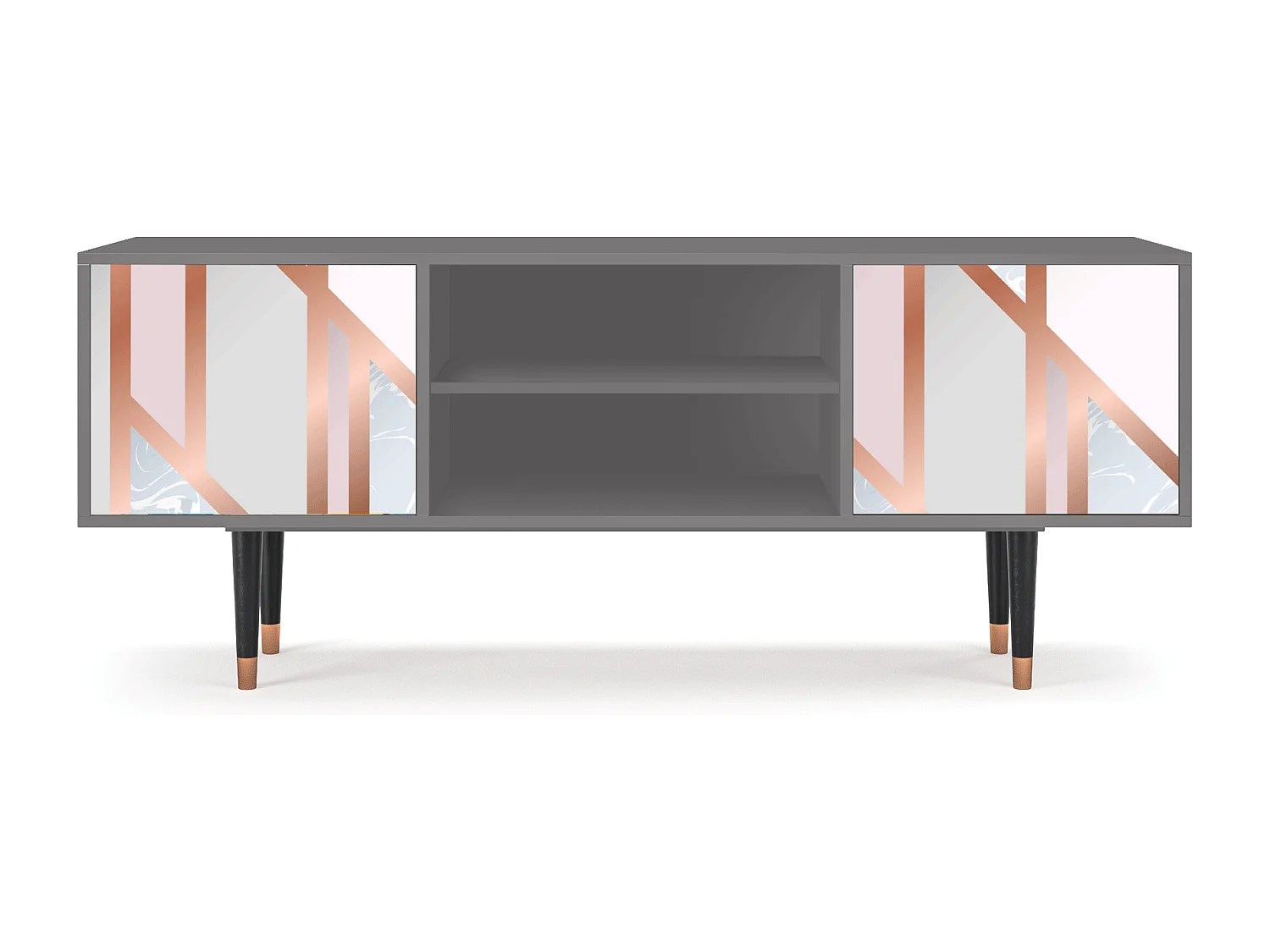 TV-Möbel - 170х69х48 cm - T2 - Champagne Story, Grau