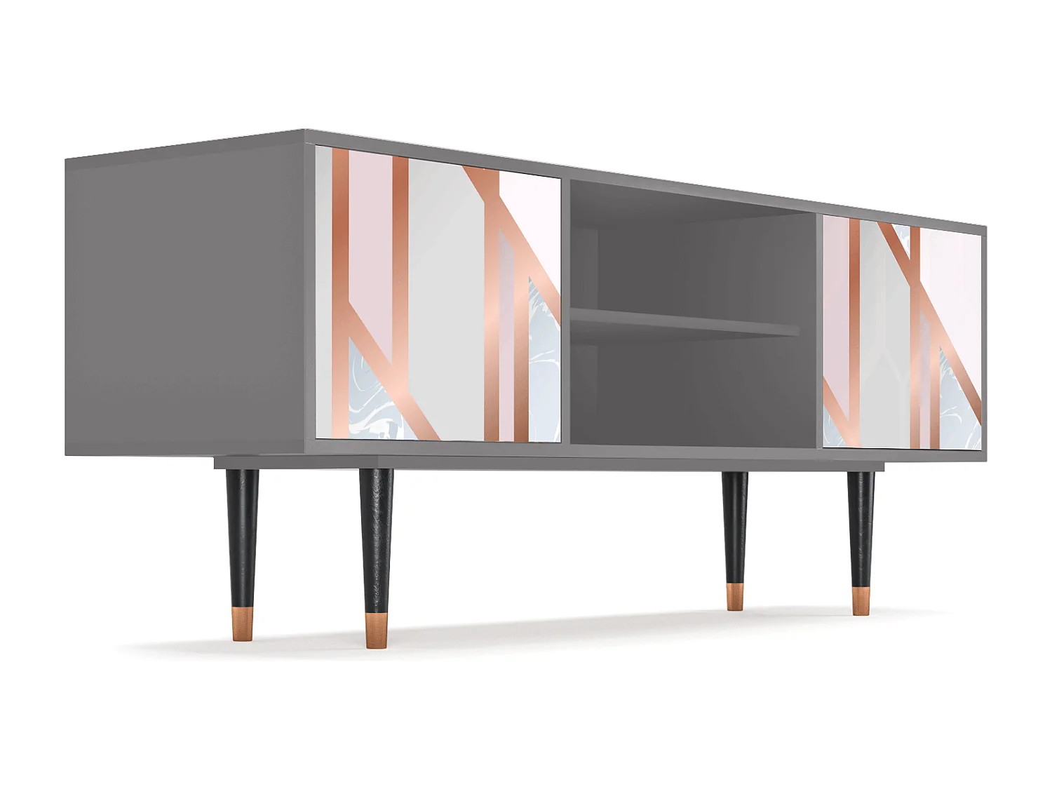 Mueble de TV - 170х69х48 cm - T2 - Champagne Story, Gris