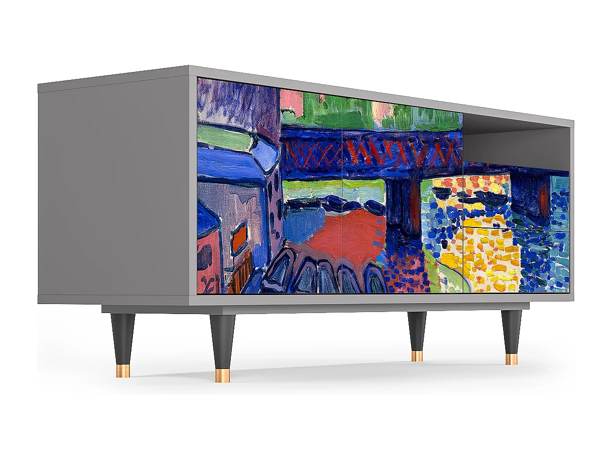 Mobile TV - 125х56х41 cm - T7 - Charing Cross Bridge, Grigio