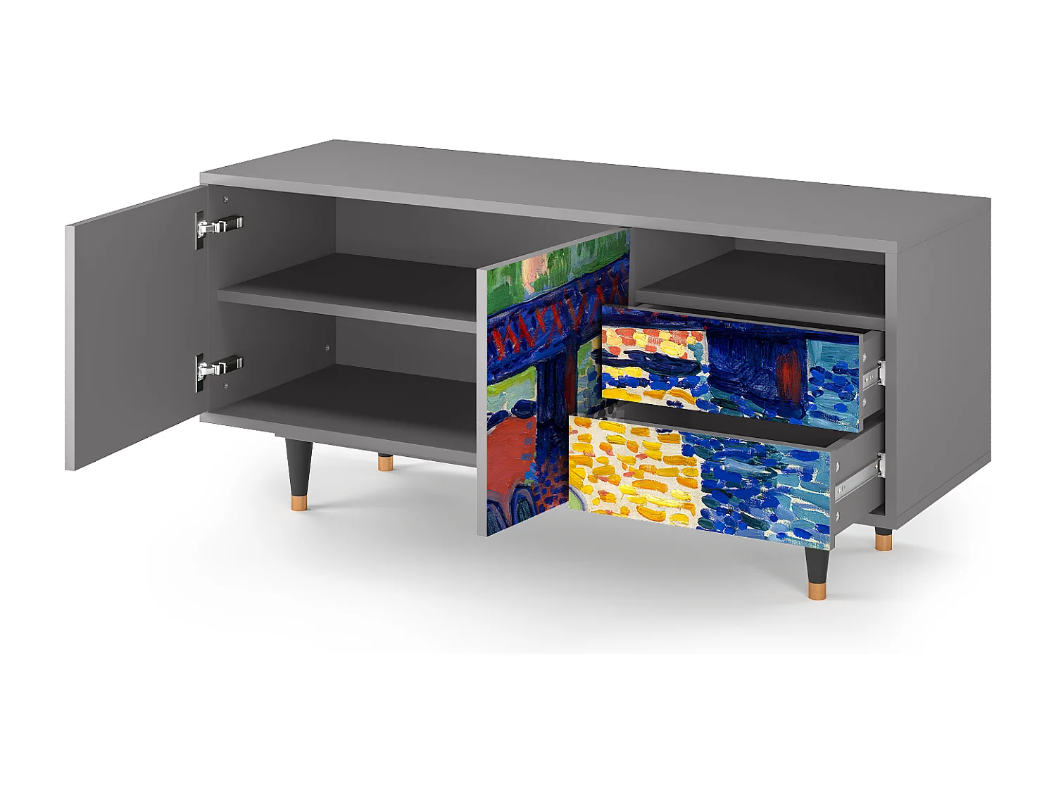 Mobile TV - 125х56х41 cm - T7 - Charing Cross Bridge, Grigio