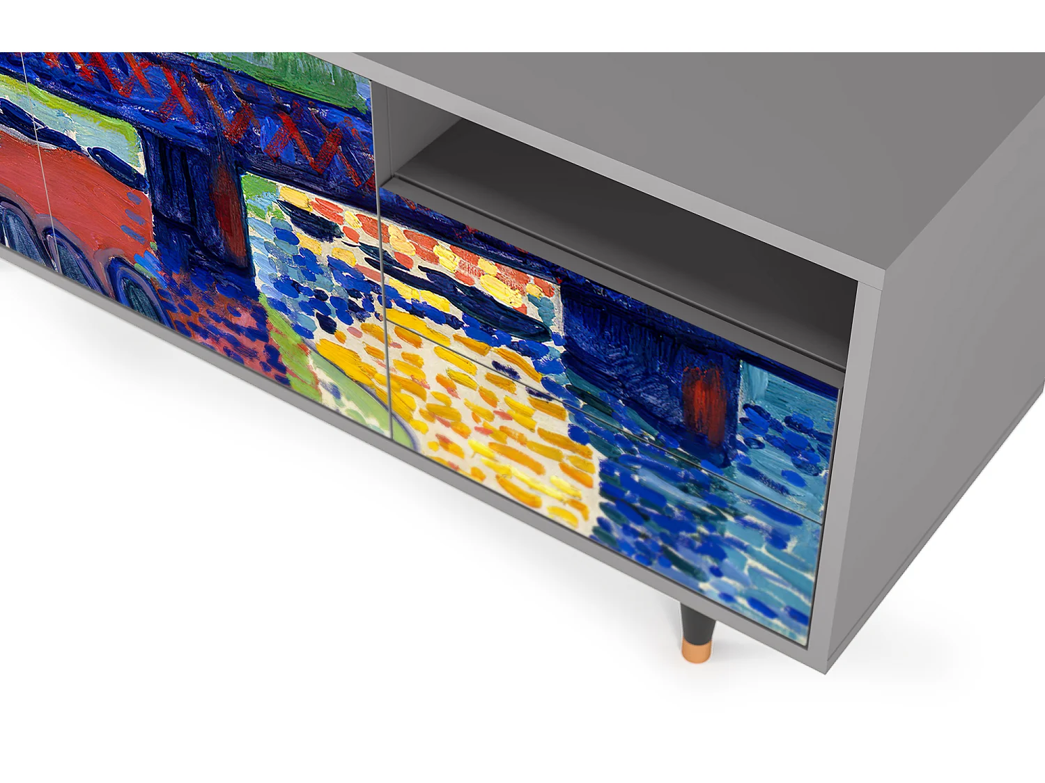 Mueble de TV - 125х56х41 cm - T7 - Charing Cross Bridge, Cinza