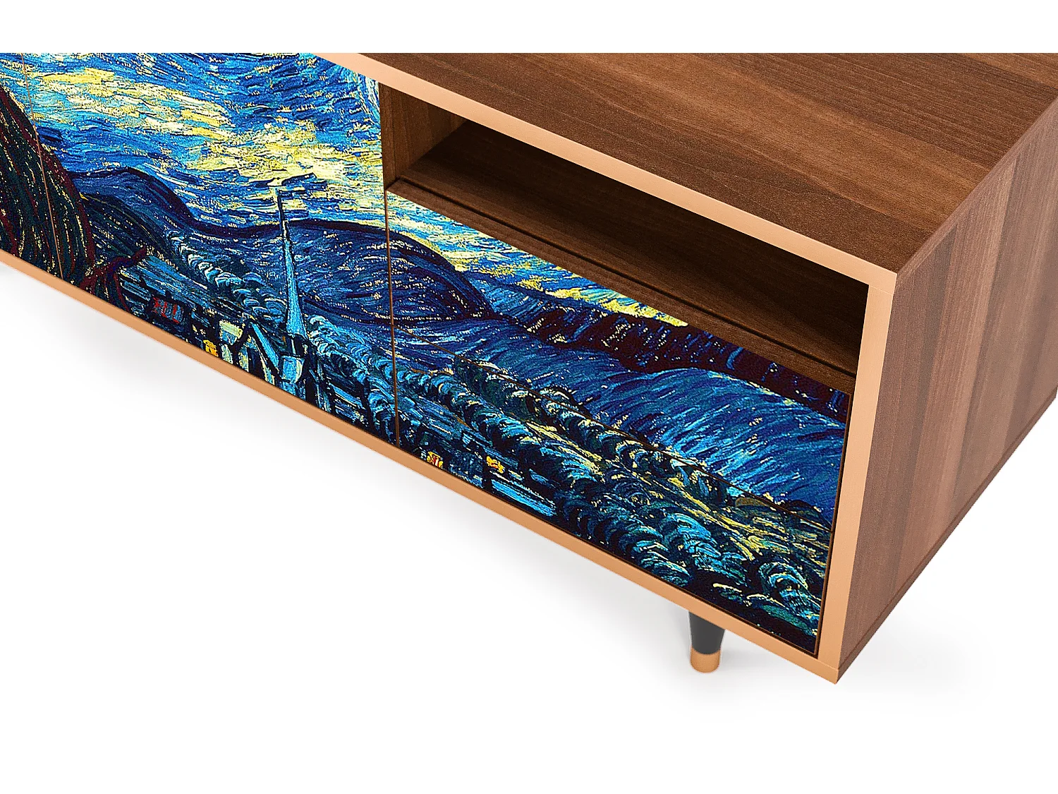 TV-meubel - 125х56х41 cm - T7 - The Starry Night  , Walnoot