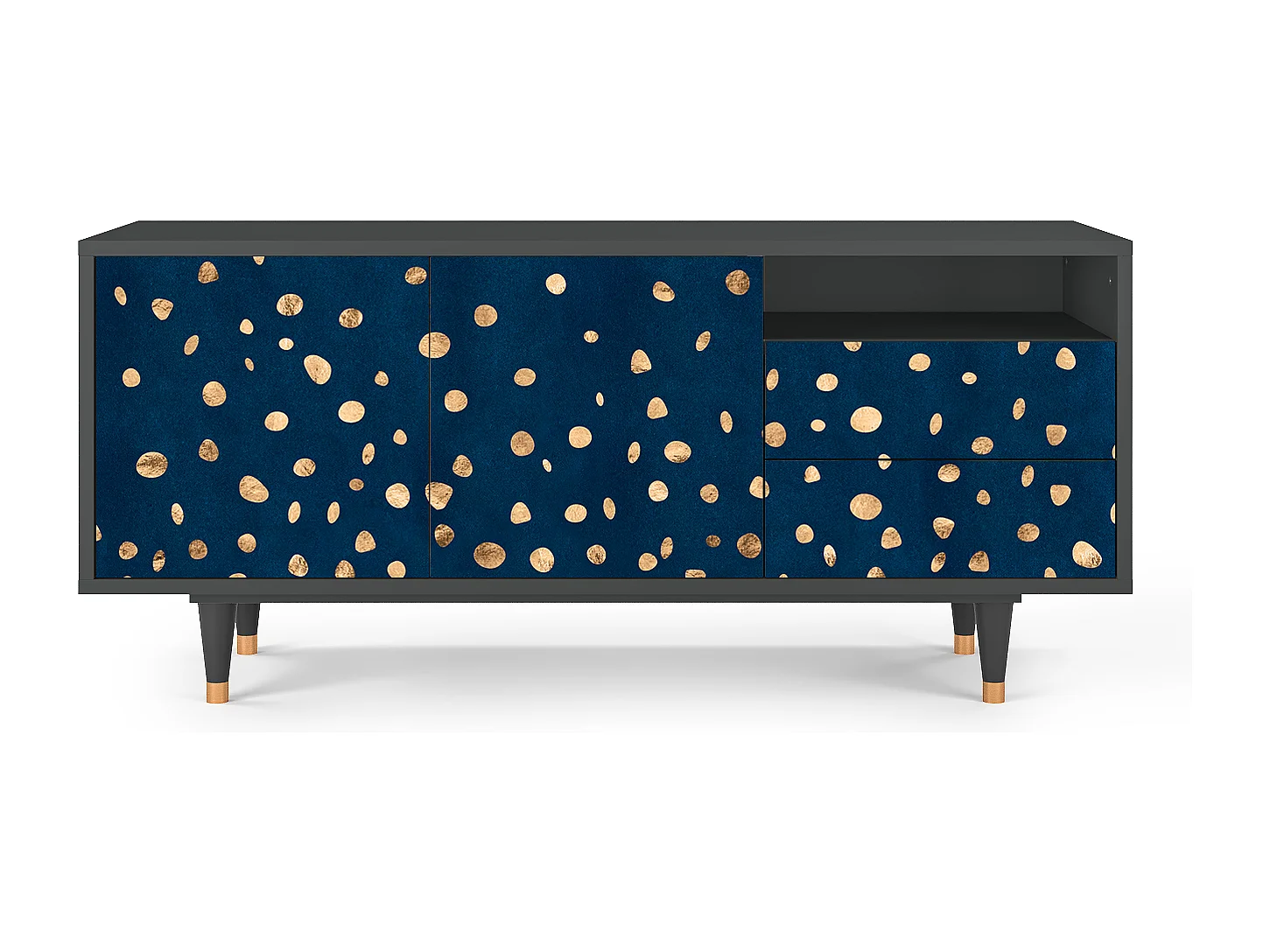 Meuble TV - 125х56х41 cm - T7 - Night Skies, Anthracite