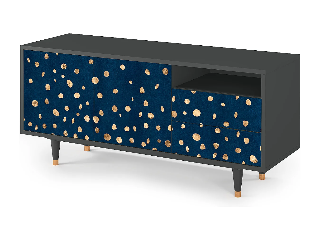 Meuble TV - 125х56х41 cm - T7 - Night Skies, Anthracite