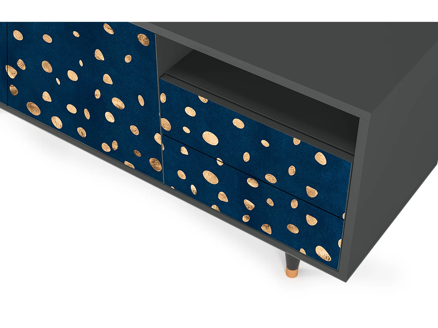 Meuble TV - 125х56х41 cm - T7 - Night Skies, Anthracite