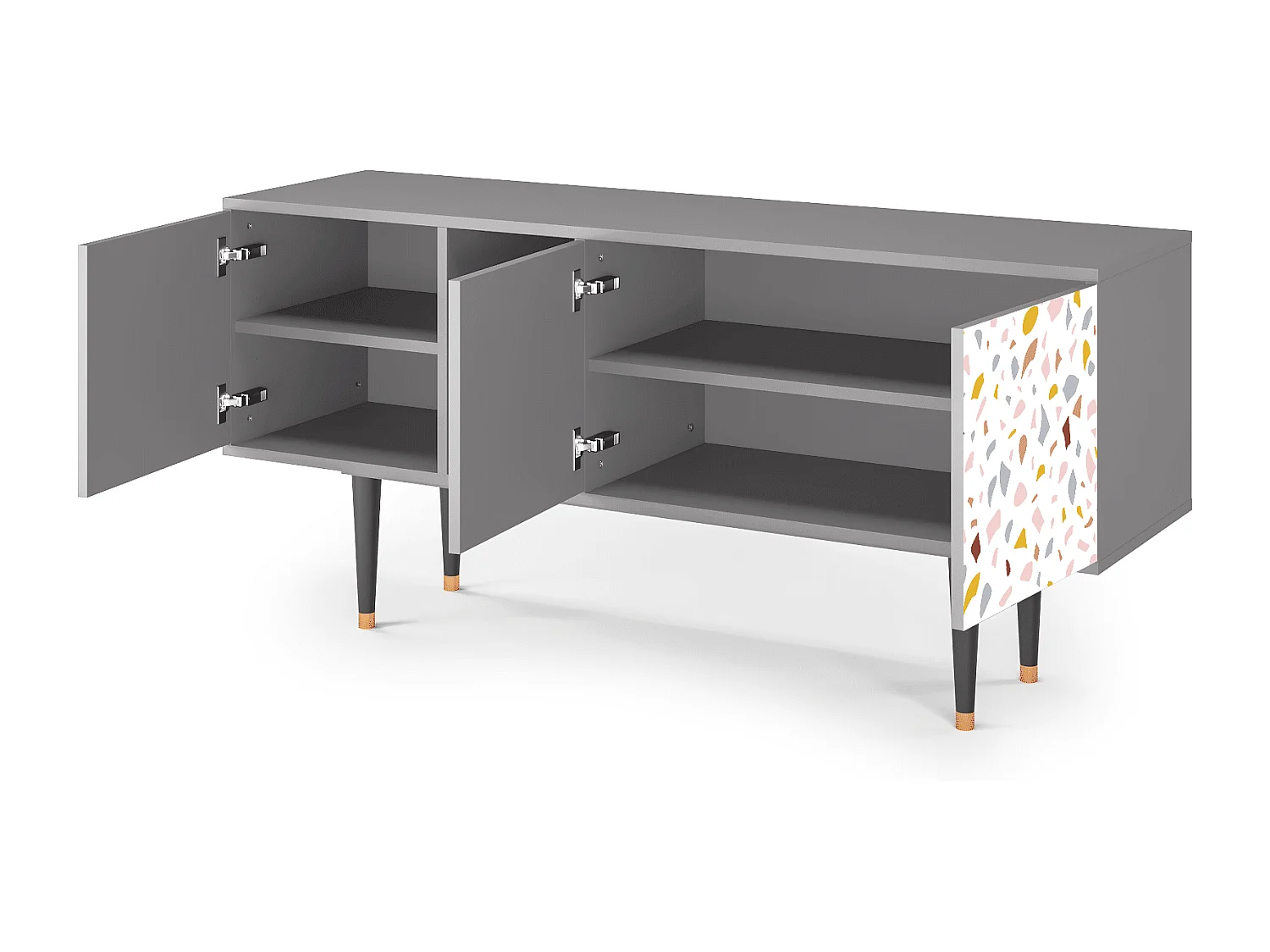 Mueble de TV - 150х69х41 cm - T5 - Marmelade Cheese, Gris