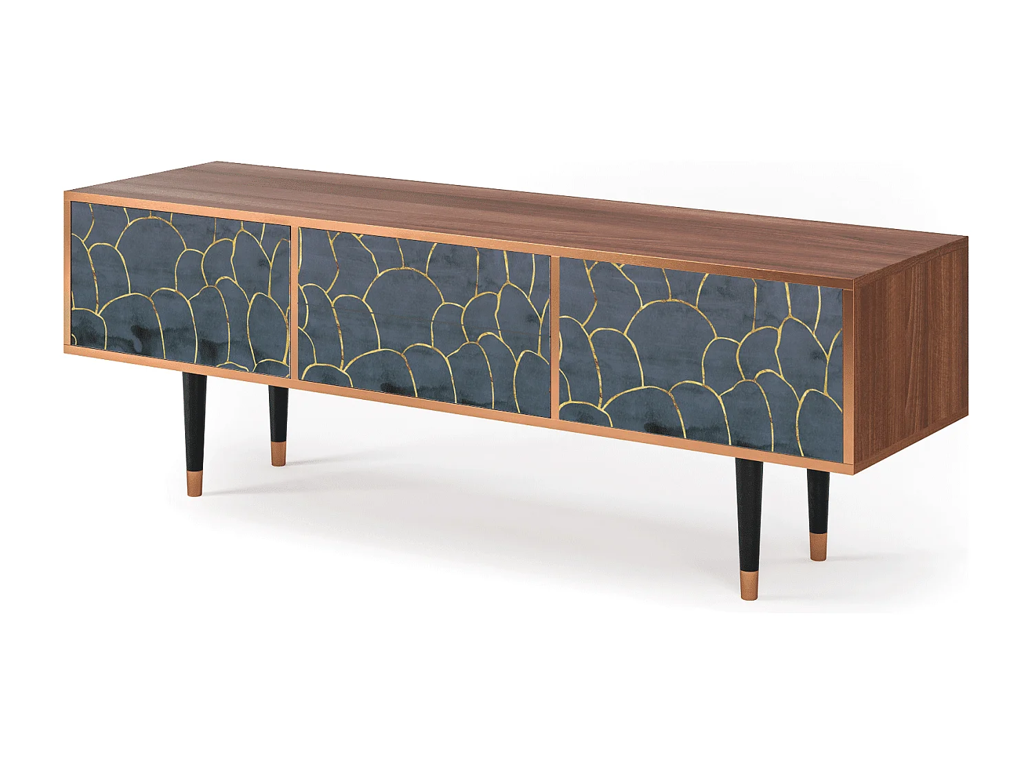 Mueble de TV - 170х59х48 cm - T4 - Blue Lagoon, Nogal