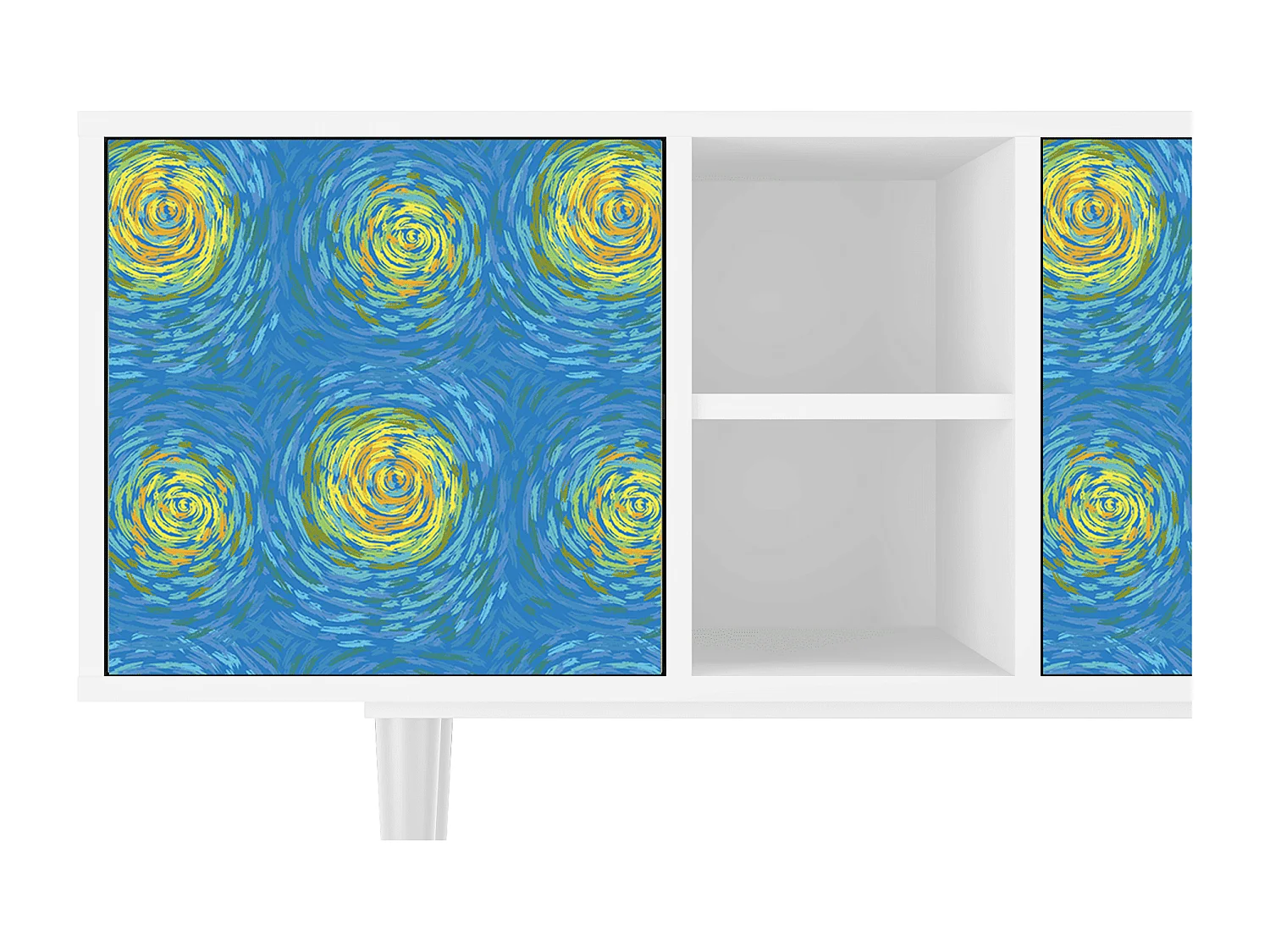 TV-Möbel - 150х69х41 cm - T5 - Van Gogh Lights, Weiß