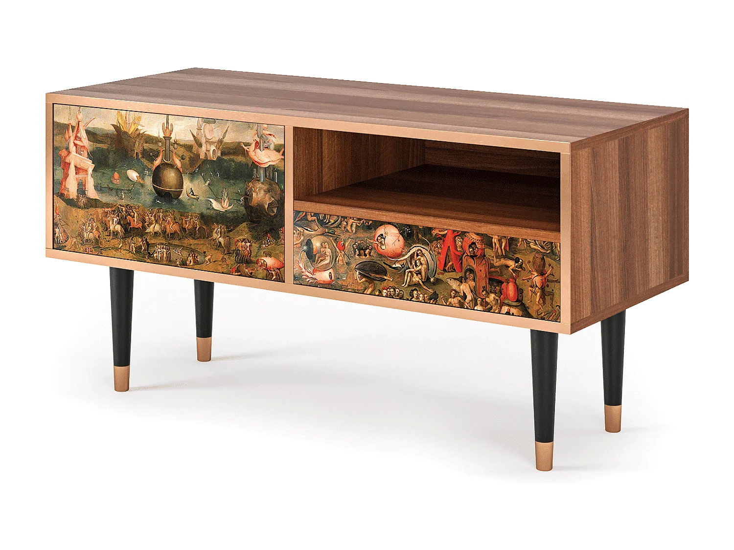 TV-Möbel - 115х59х48 cm - T3 - Garden of Delights , Walnuss