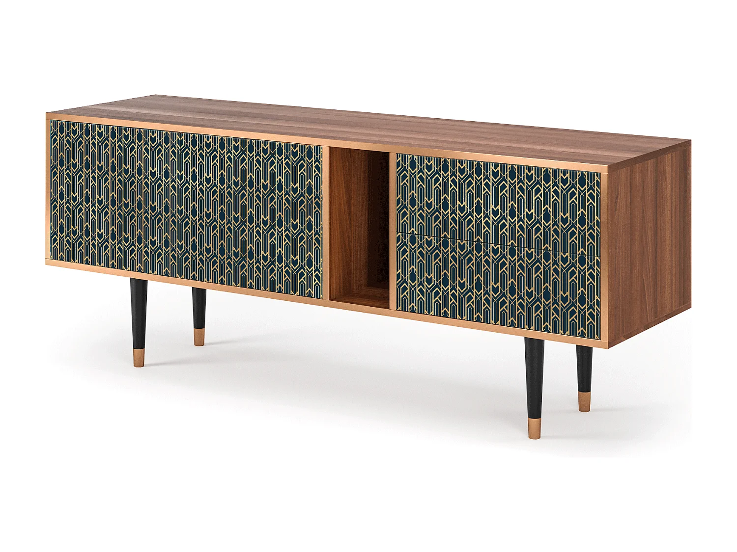 Meuble TV - 170х69х48 cm - T1 - Golden Empire, Noyer