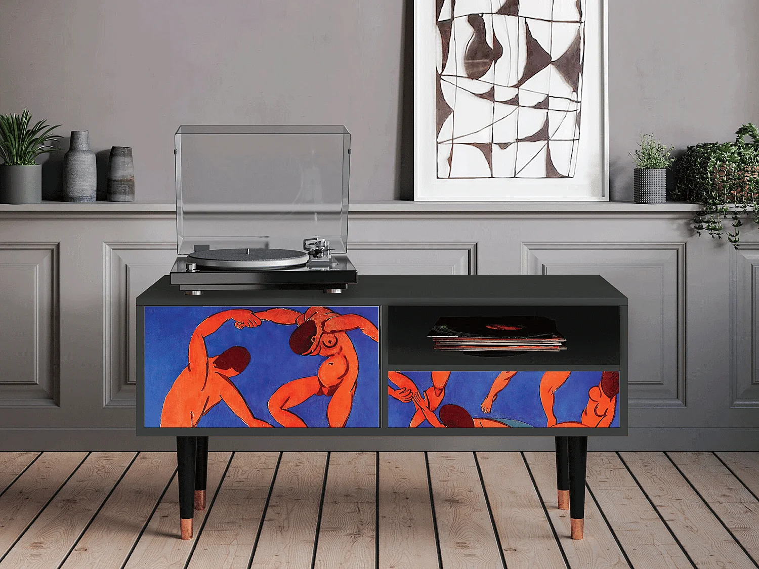 Meuble TV - 115х59х48 cm - T3 - The Dance by Matisse , Anthracite
