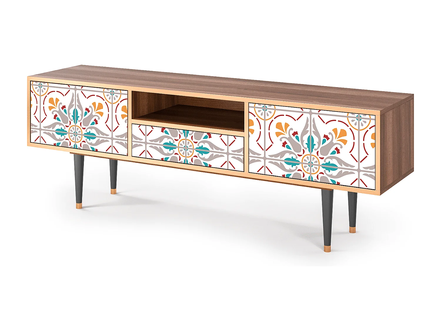 TV-Möbel - 170х59х41 cm - T6 - Spring Ceramics, Walnuss