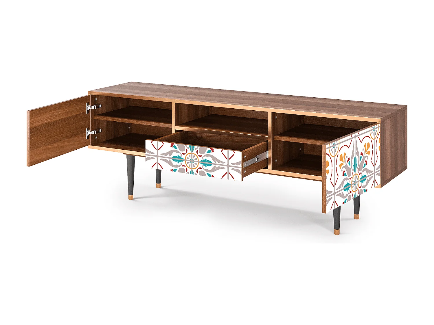 TV-meubel - 170х59х41 cm - T6 - Spring Ceramics, Walnoot