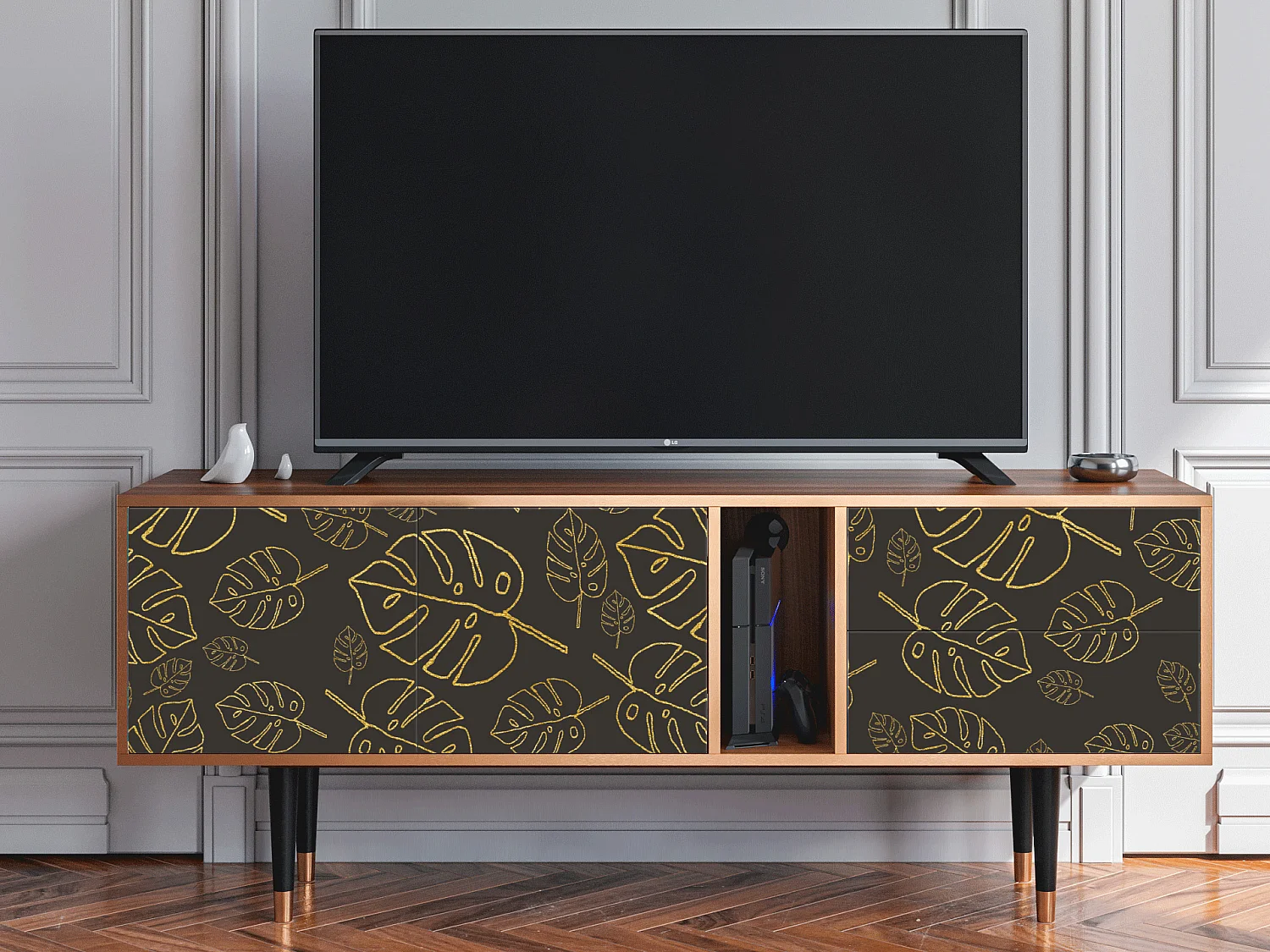 Meuble TV - 170х69х48 cm - T1 - Fall Of The Leaves, Noyer