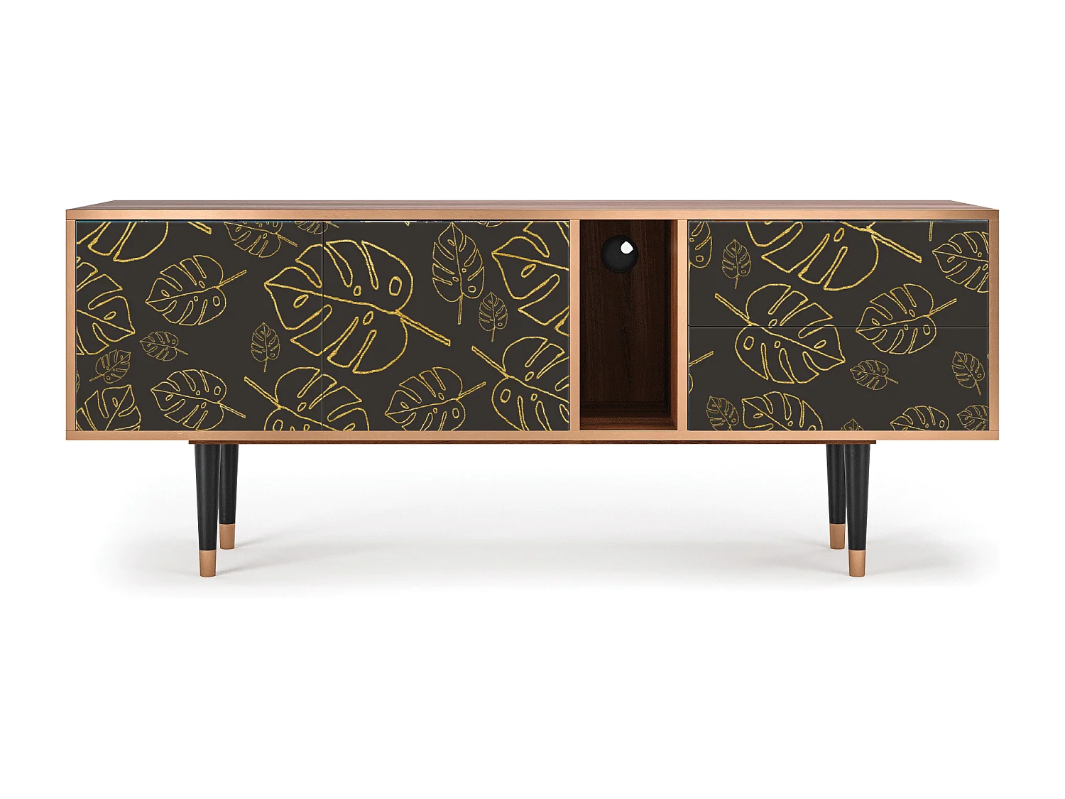 Szafka RTV - 170х69х48 cm - T1 - Fall Of The Leaves, Orzech