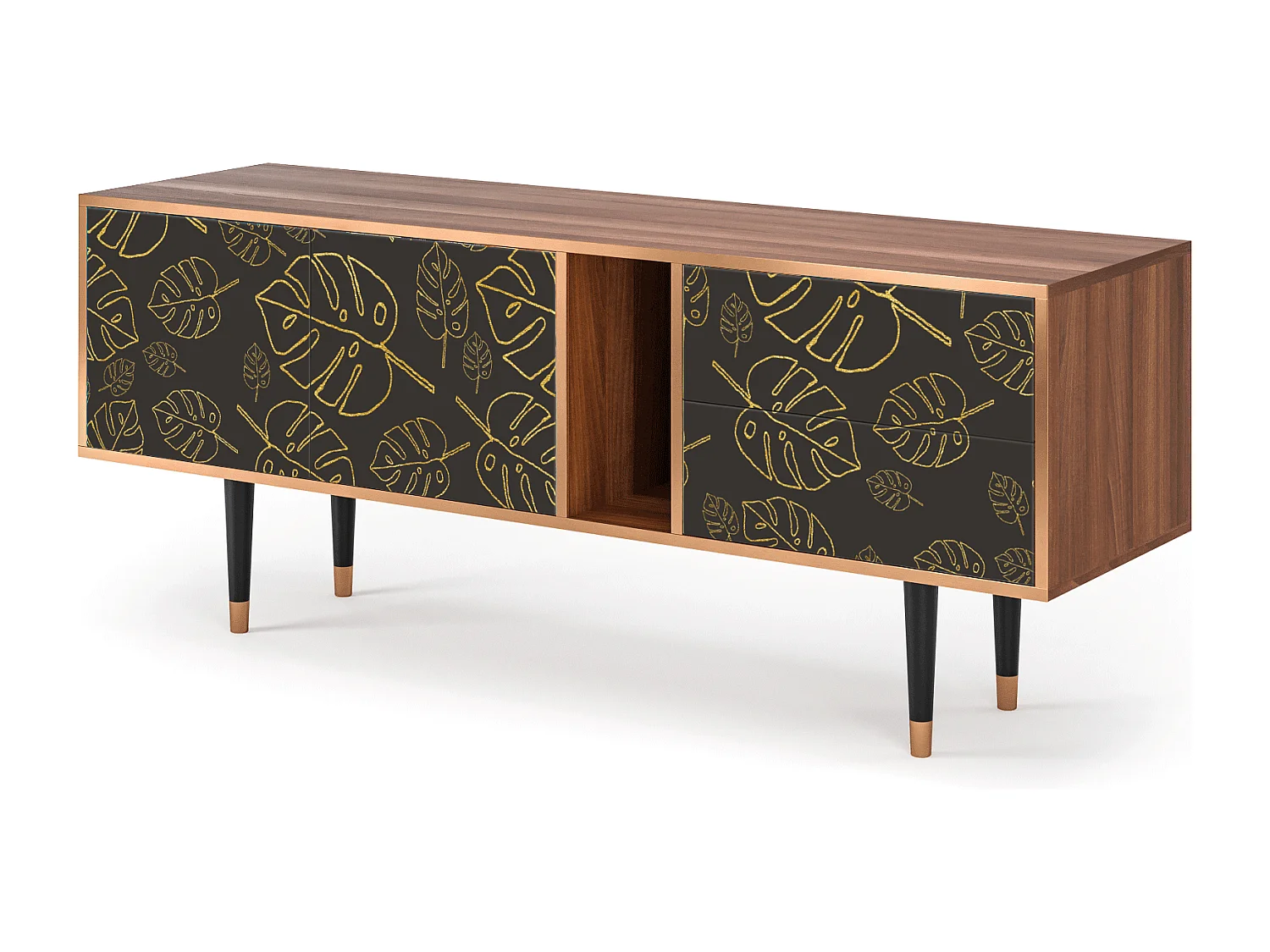 Szafka RTV - 170х69х48 cm - T1 - Fall Of The Leaves, Orzech