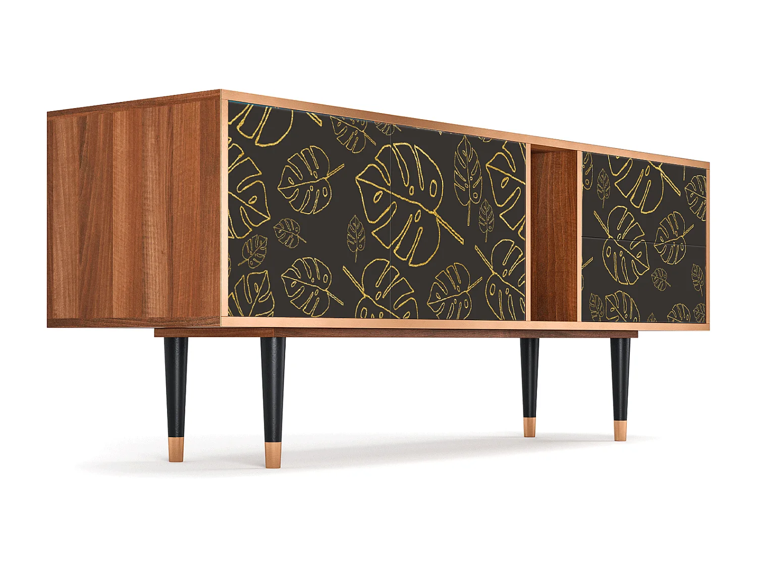 Szafka RTV - 170х69х48 cm - T1 - Fall Of The Leaves, Orzech