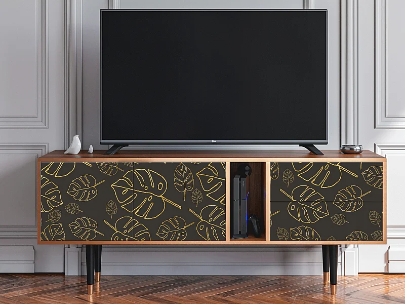 Szafka RTV - 170х69х48 cm - T1 - Fall Of The Leaves, Orzech