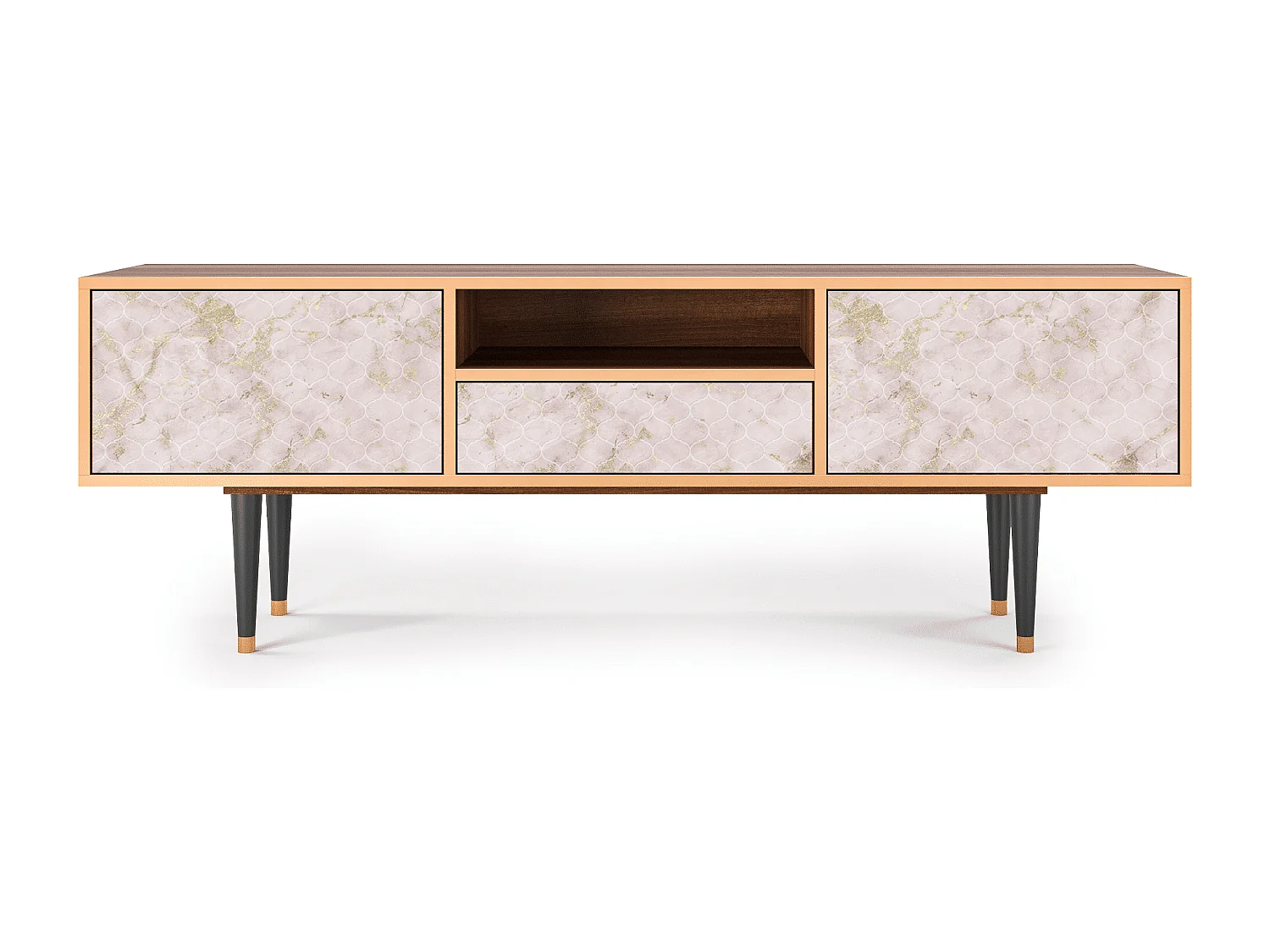 Meuble TV - 170х59х41 cm - T6 - Dirty Roses, Noyer