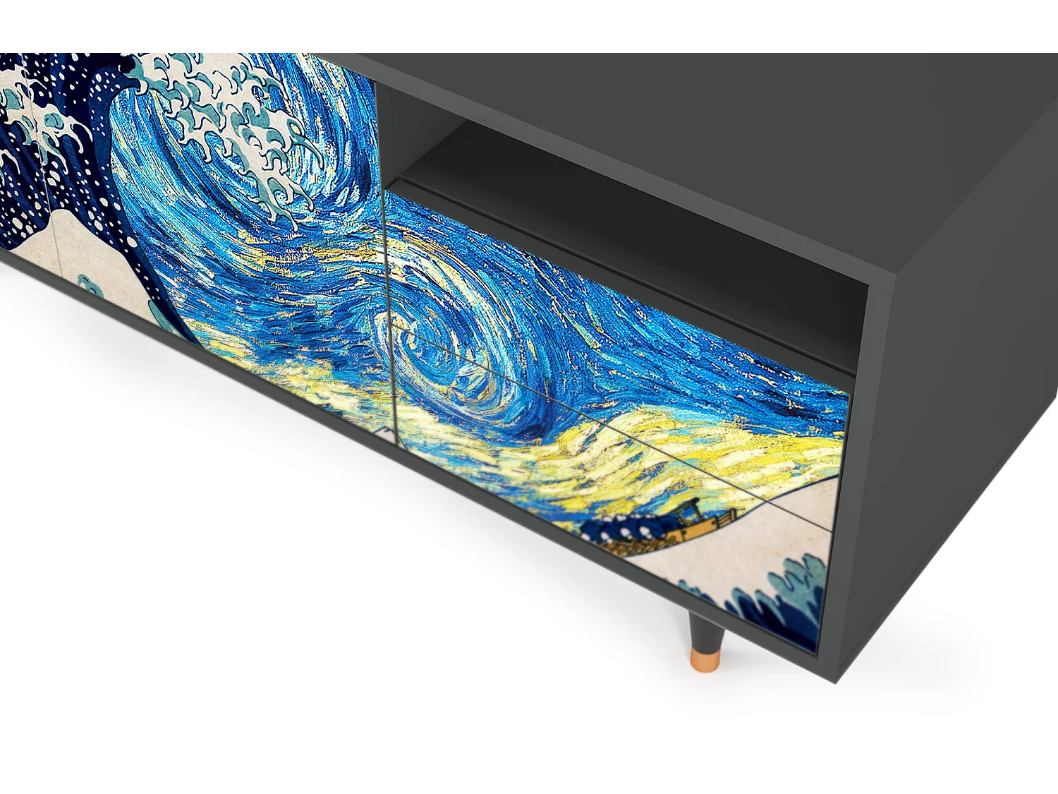 TV-Möbel - 125х56х41 cm - T7 - Great Wave, Anthrazit