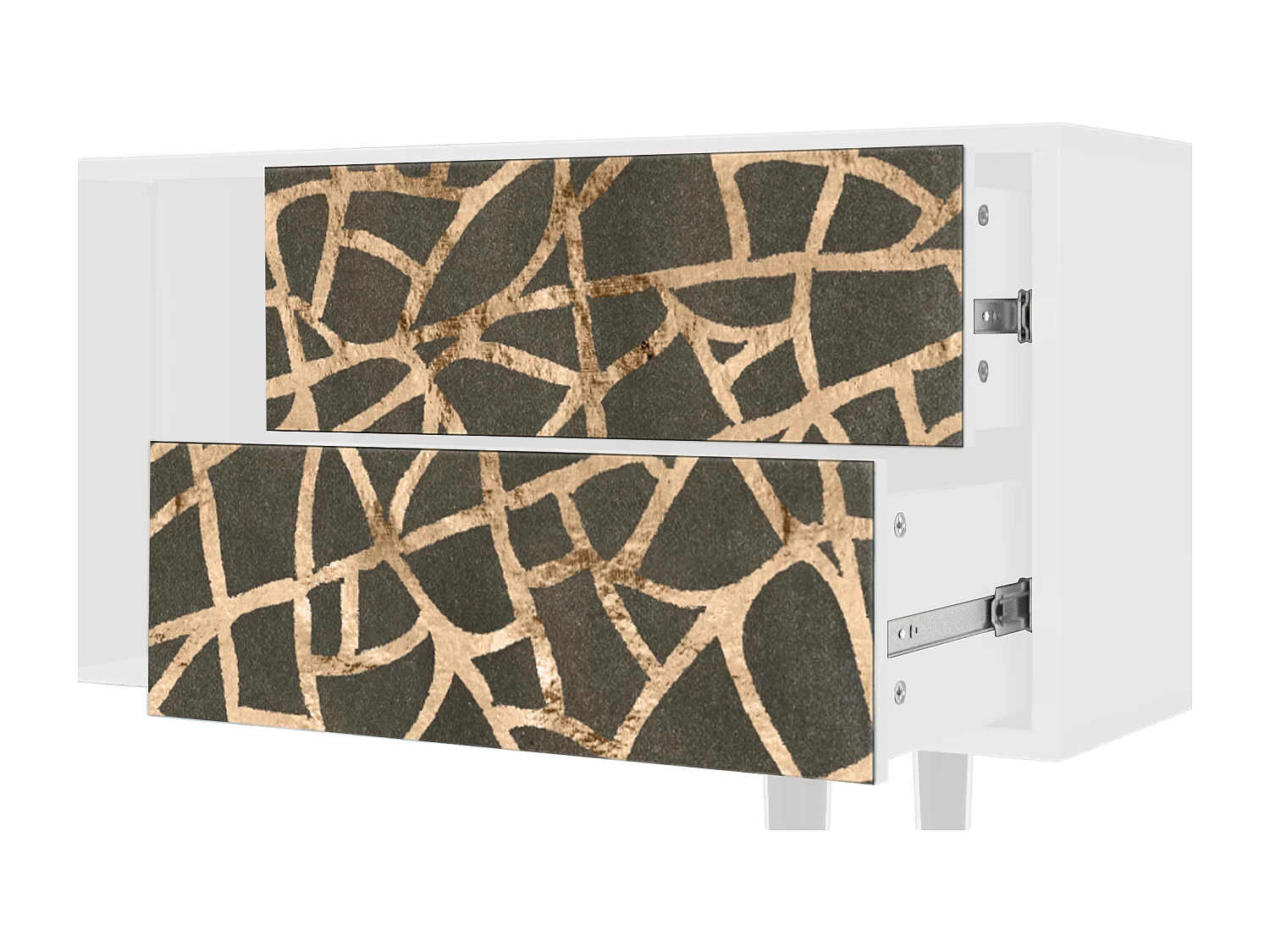 Mueble de TV - 170х69х48 cm - T1 - Enlarged Leaf, Blanco