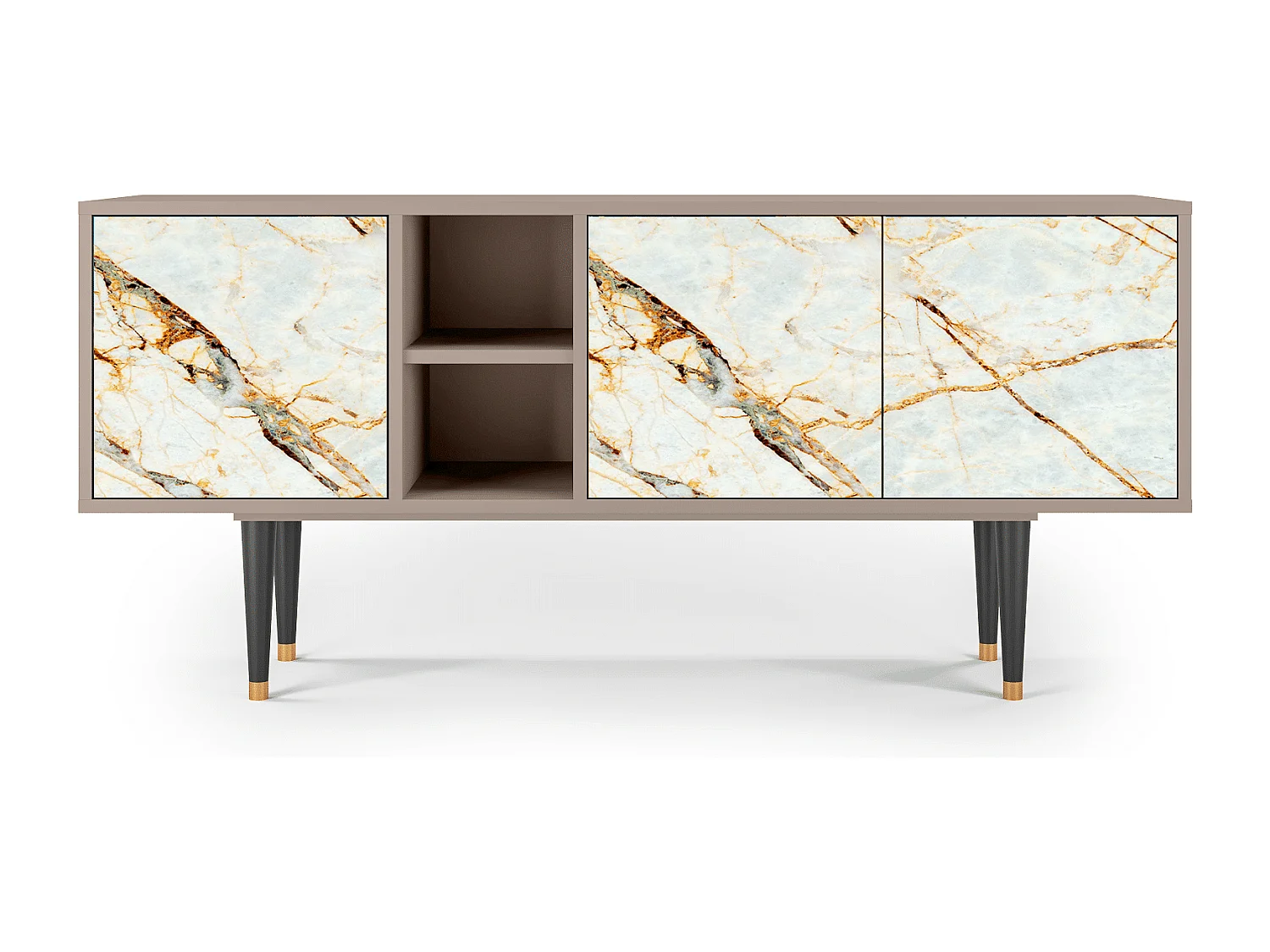Meuble TV - 150х69х41 cm - T5 - Sabley Marble, Latte