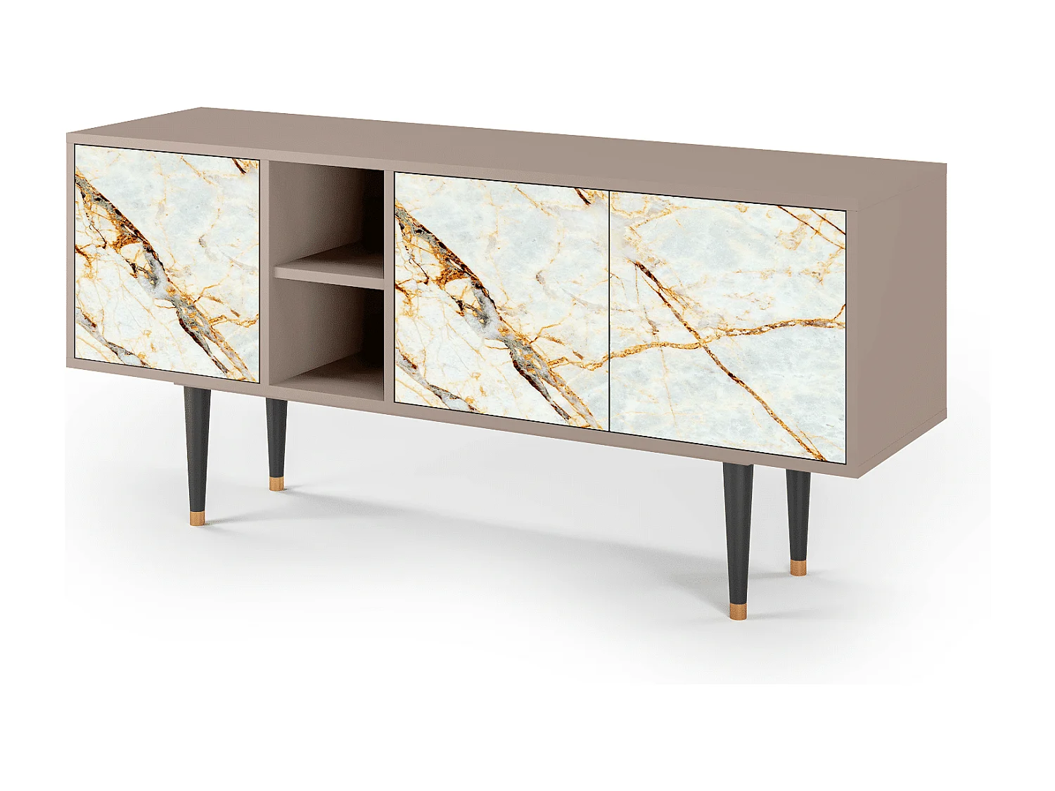 Mueble de TV - 150х69х41 cm - T5 - Areiay Marble, Latte