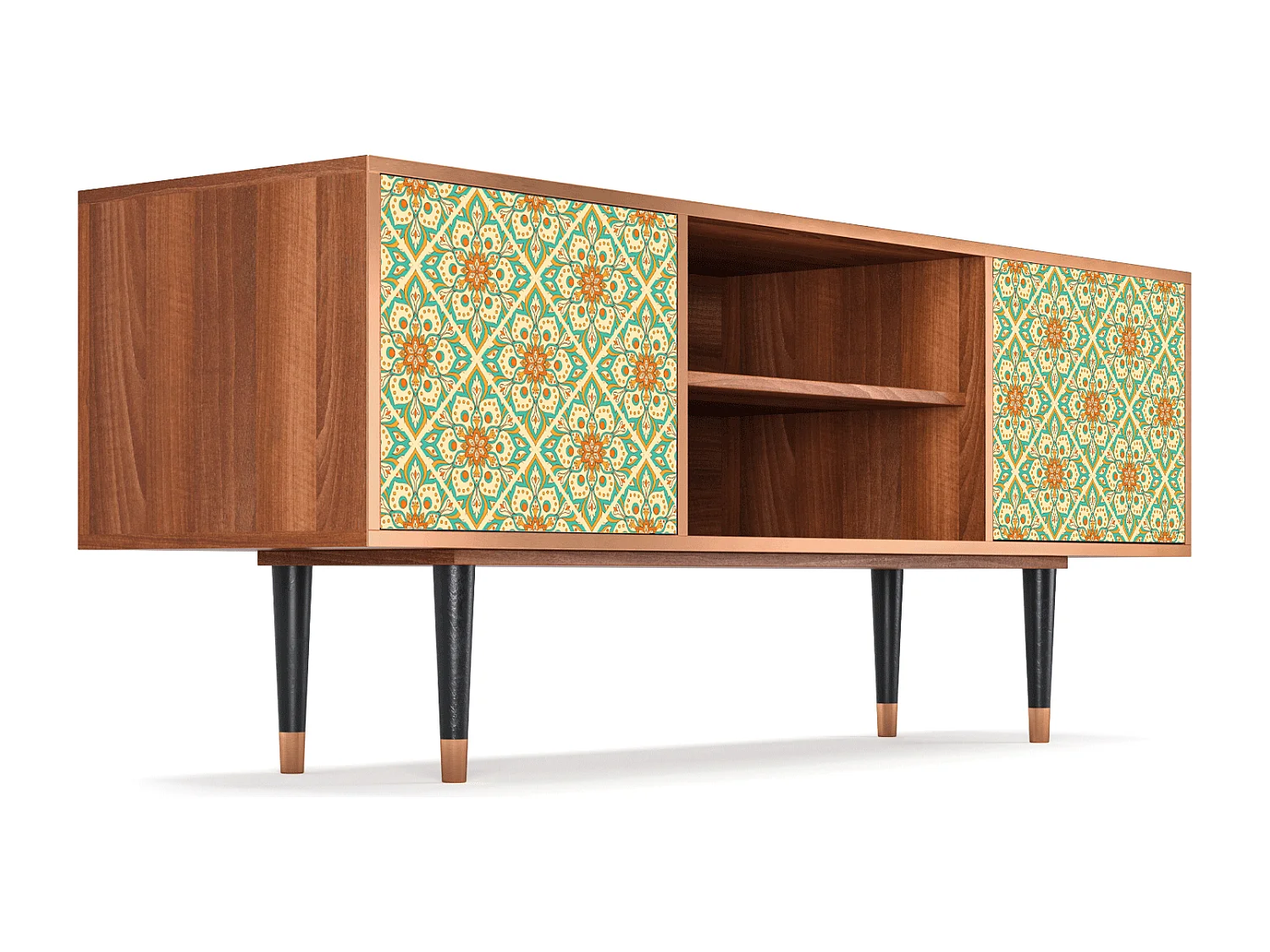 Meuble TV - 170х69х48 cm - T2 - Hindu Daisy, Noyer