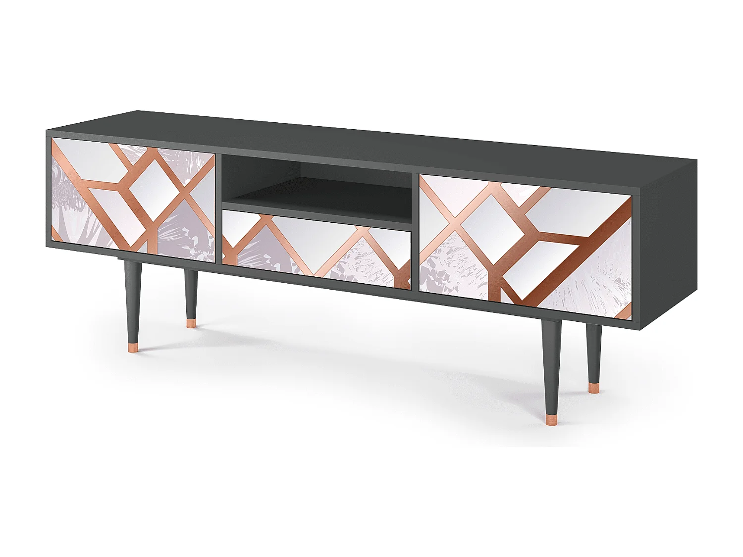 Mueble de TV - 170х59х41 cm - T6 - Pastel Fairytale, Antracite