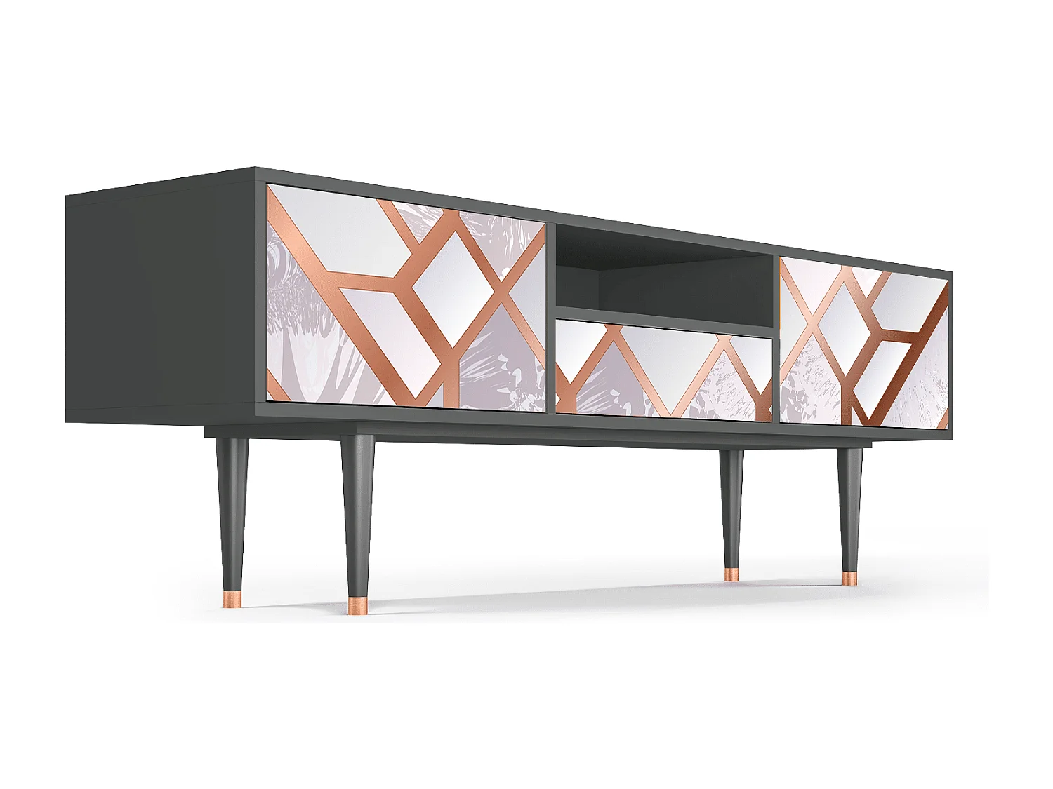 Mueble de TV - 170х59х41 cm - T6 - Pastel Fairytale, Antracite