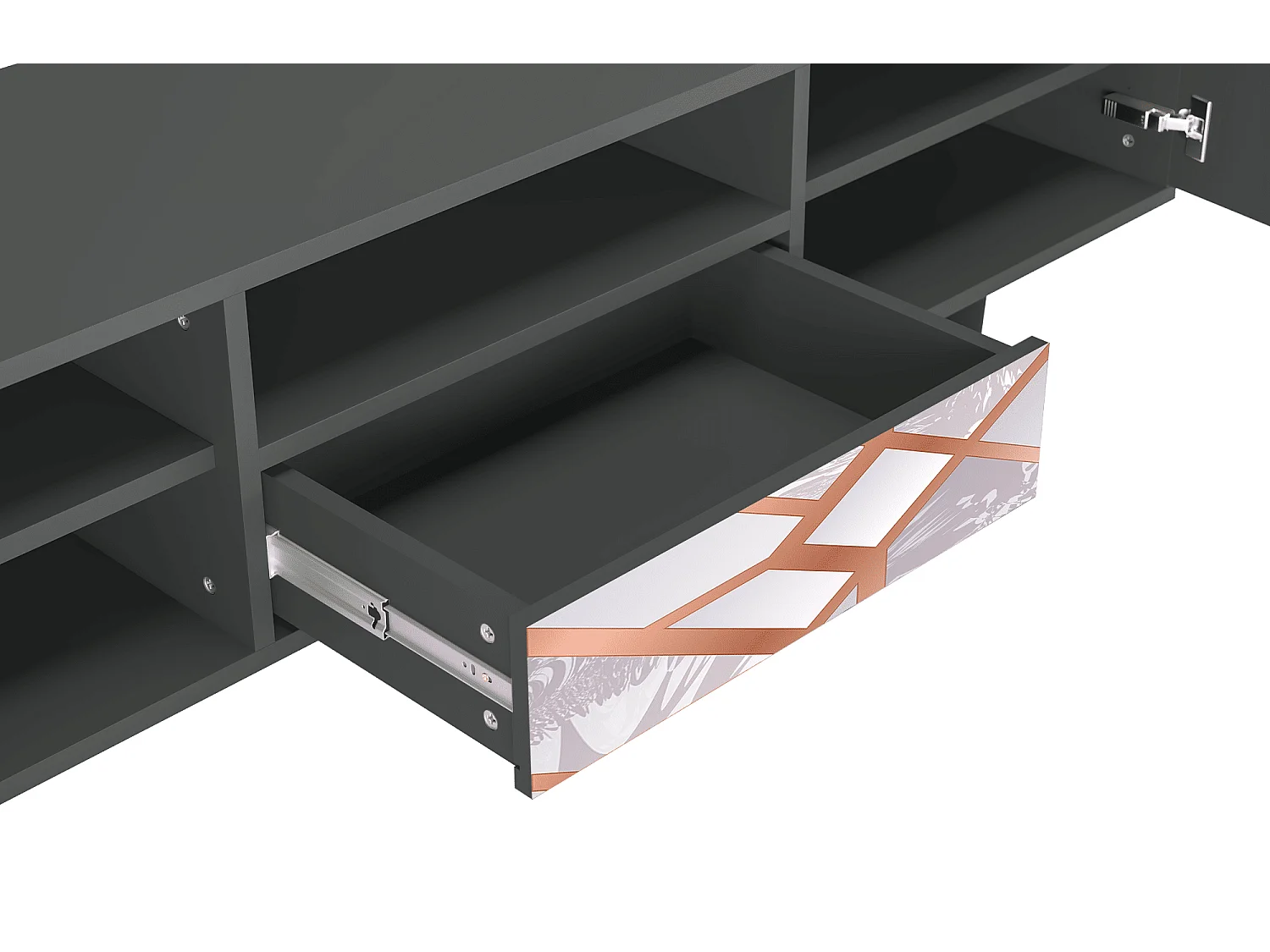 Mueble de TV - 170х59х41 cm - T6 - Pastel Fairytale, Antracite