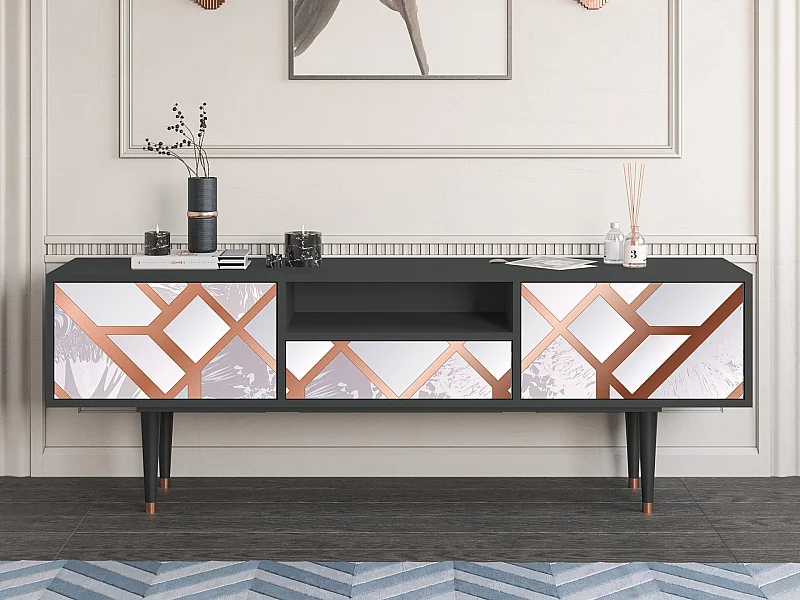 Mueble de TV - 170х59х41 cm - T6 - Pastel Fairytale, Antracite